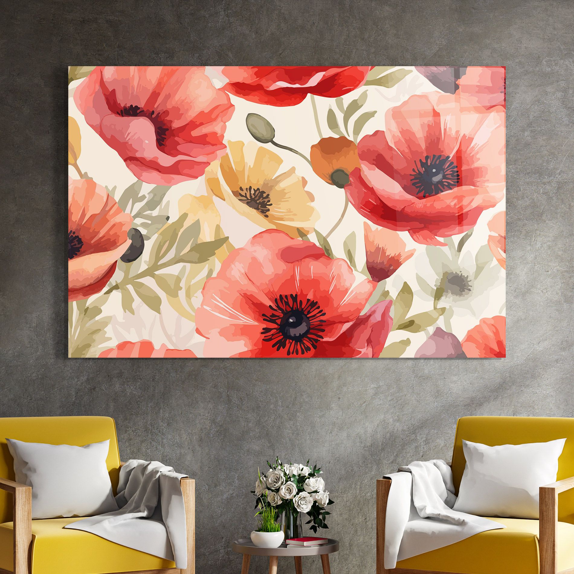 Orange Red Poppy mockup 4