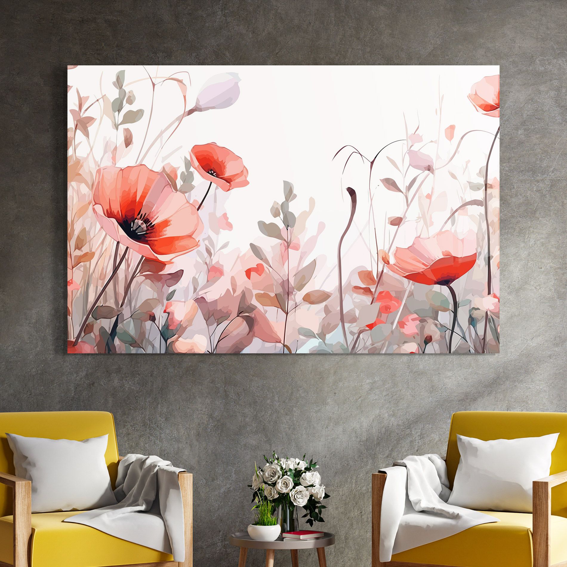 Pastel Red Poppy mockup 4