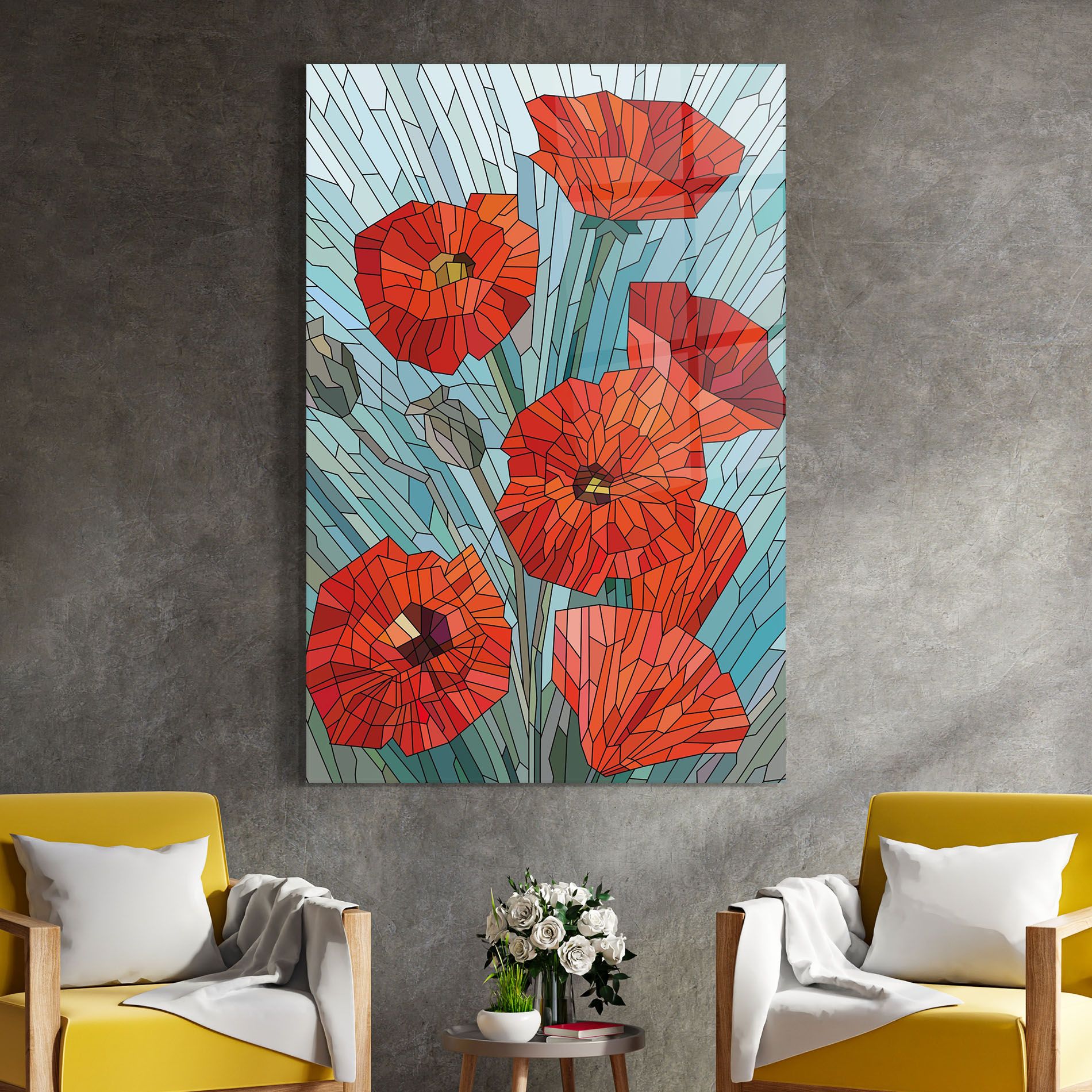 Blue Glass Poppy mockup 4