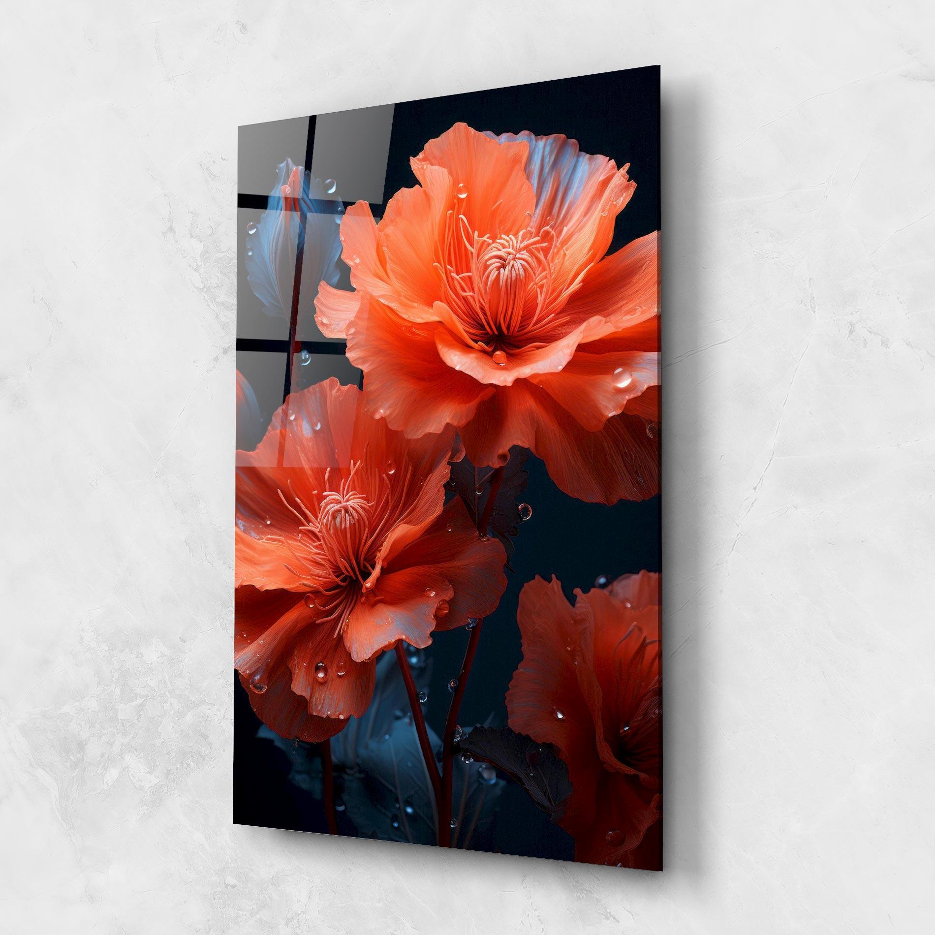 Tablou Sticla Orange Poppy mockup 1