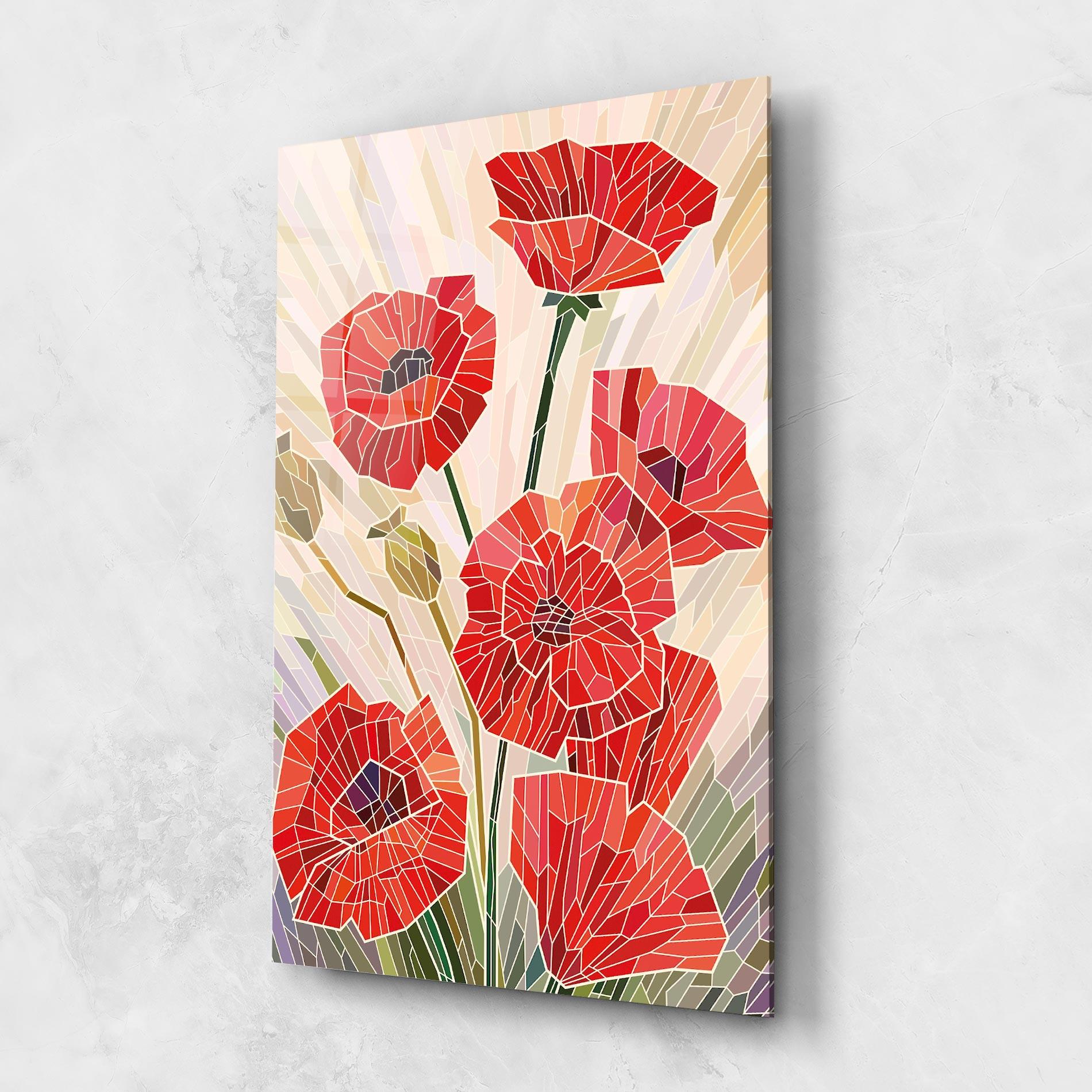 Tablou Sticla Poppy Glass mockup 1