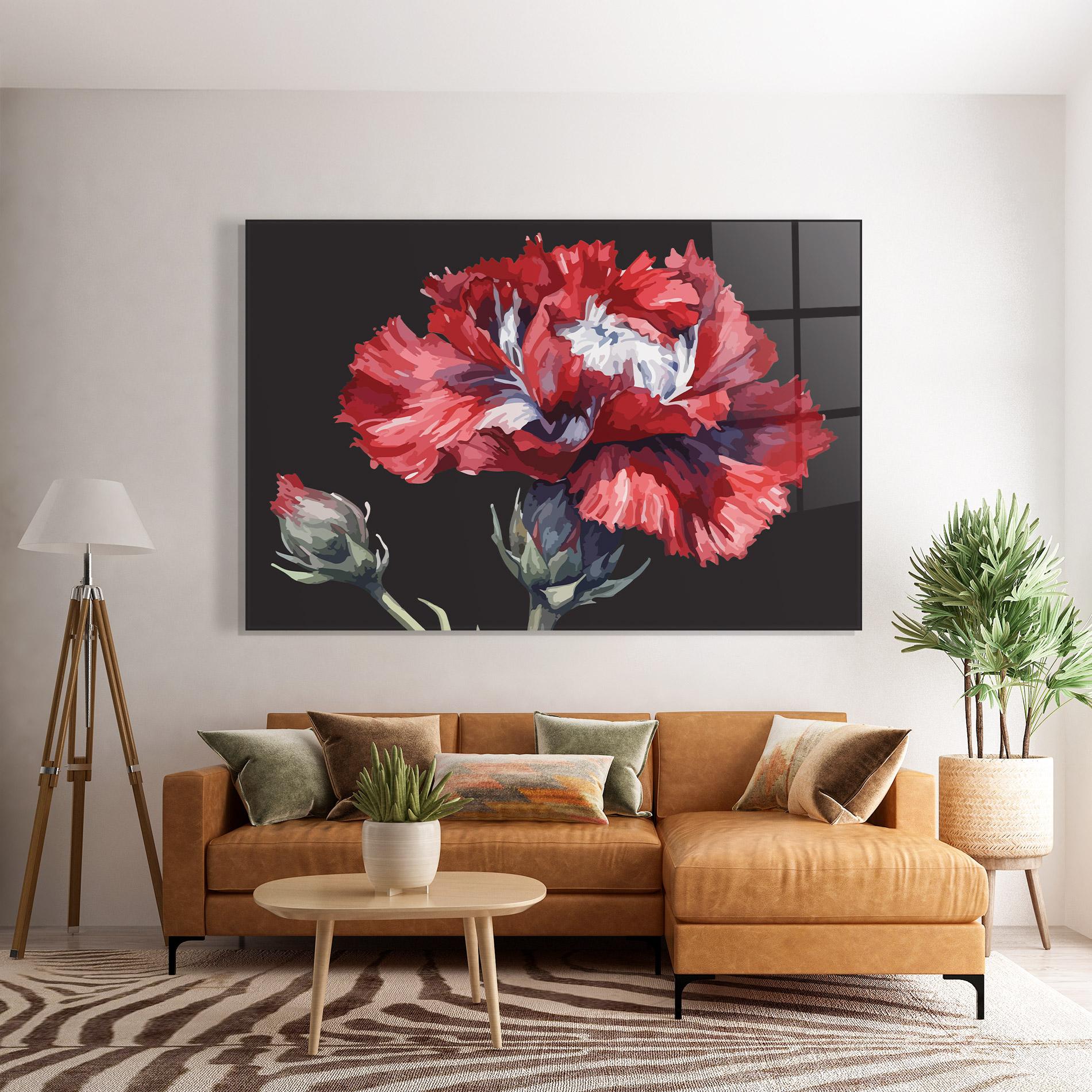 Tablou Sticla Close Up Poppy mockup 7