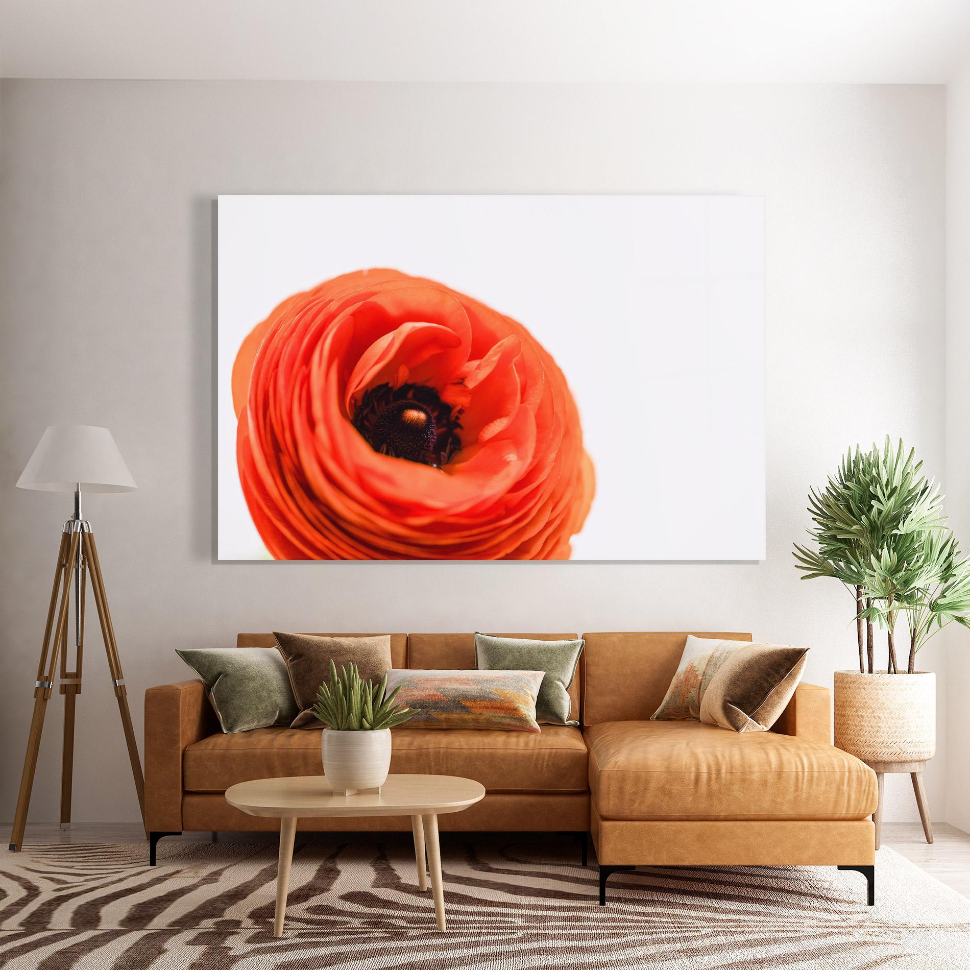 Tablou Sticla Pretty Red Poppy mockup 7