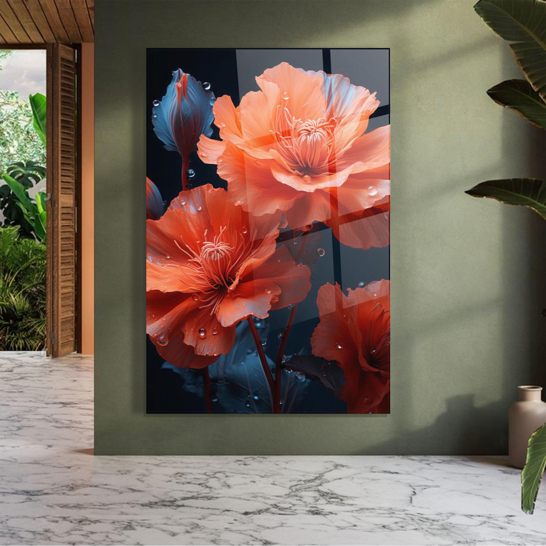 Tablou Sticla Orange Poppy mockup 7