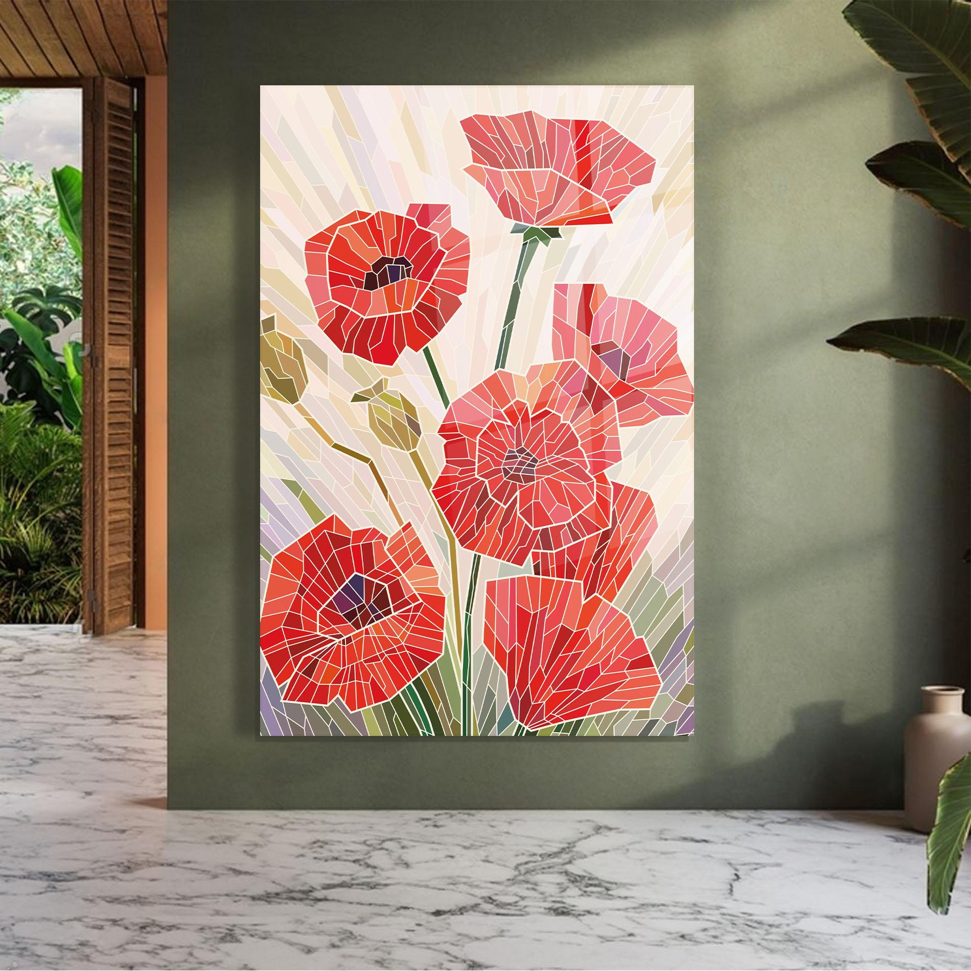 Tablou Sticla Poppy Glass mockup 7