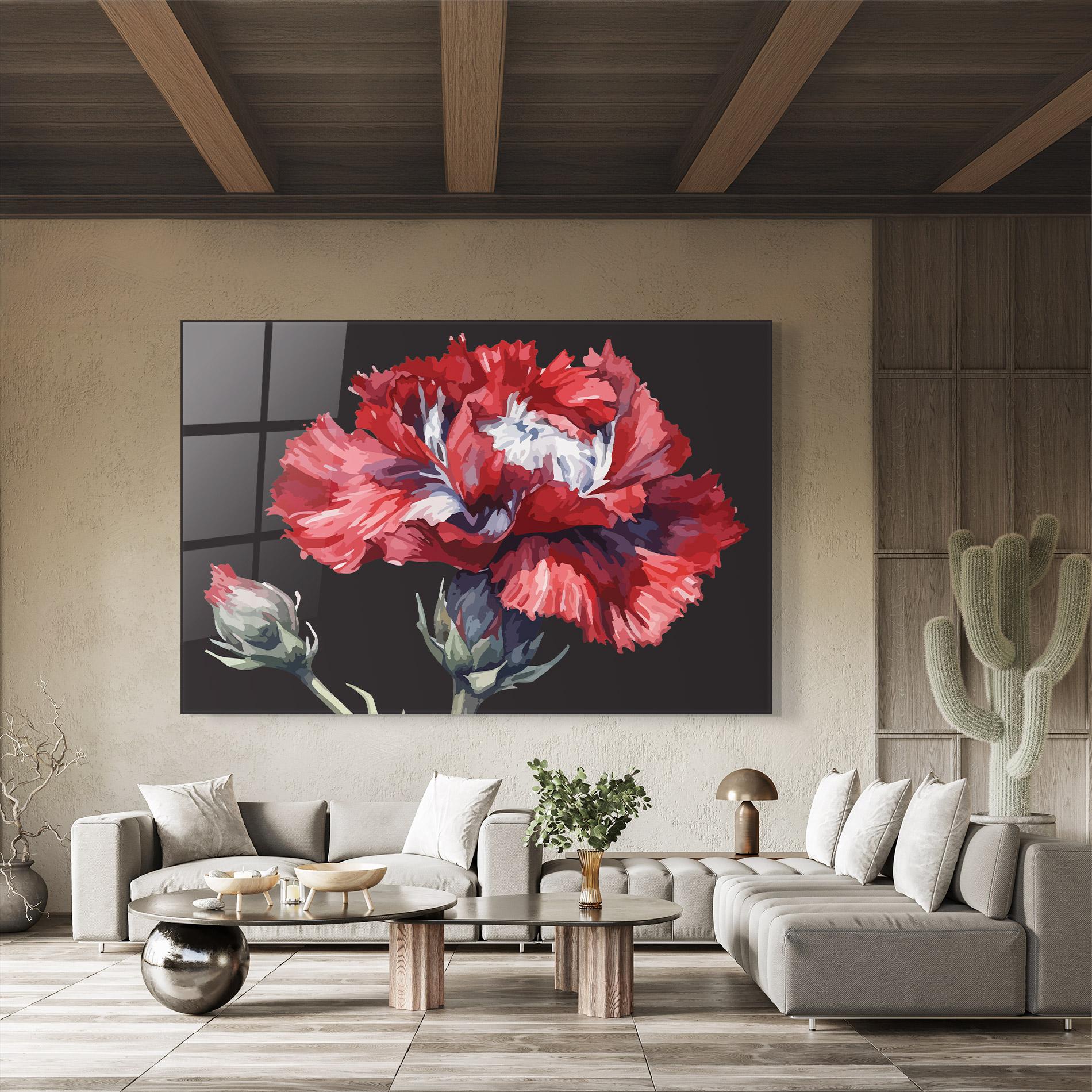 Tablou Sticla Close Up Poppy mockup 8