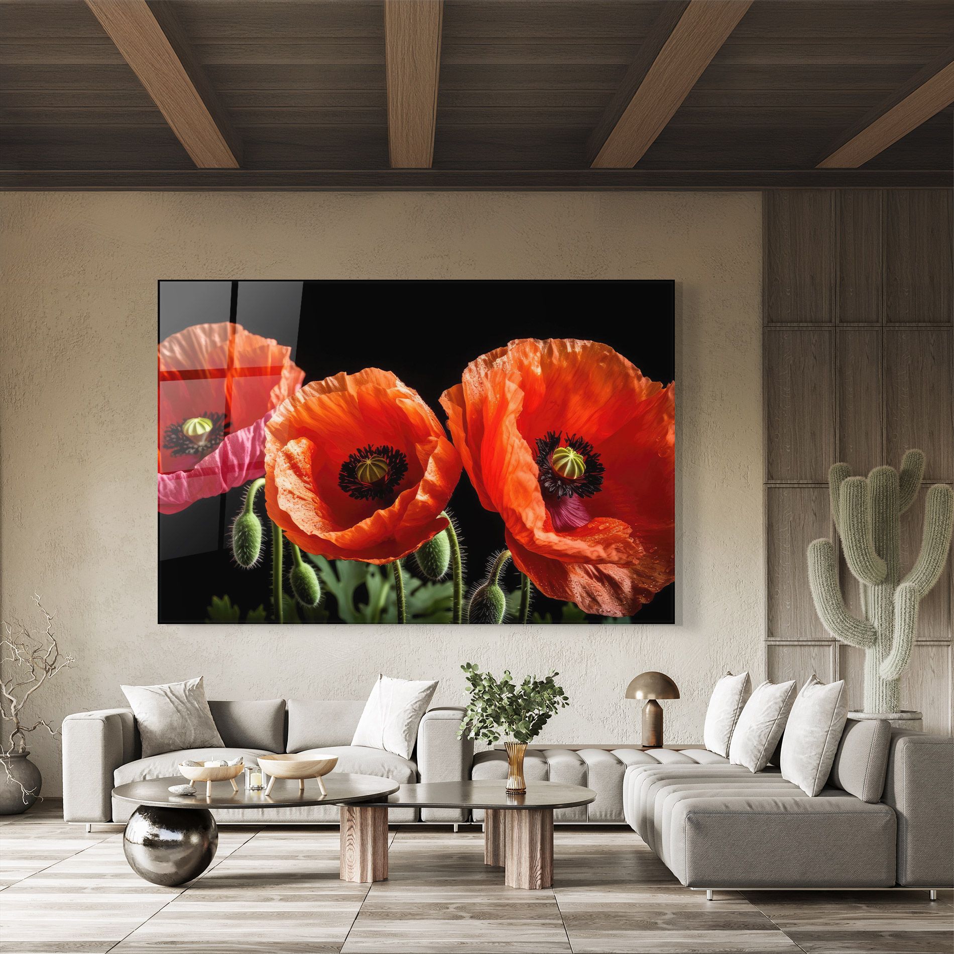 Dark Orange Poppies mockup 8