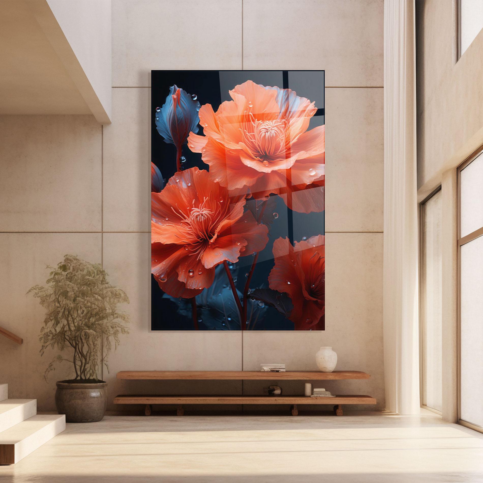 Tablou Sticla Orange Poppy mockup 8