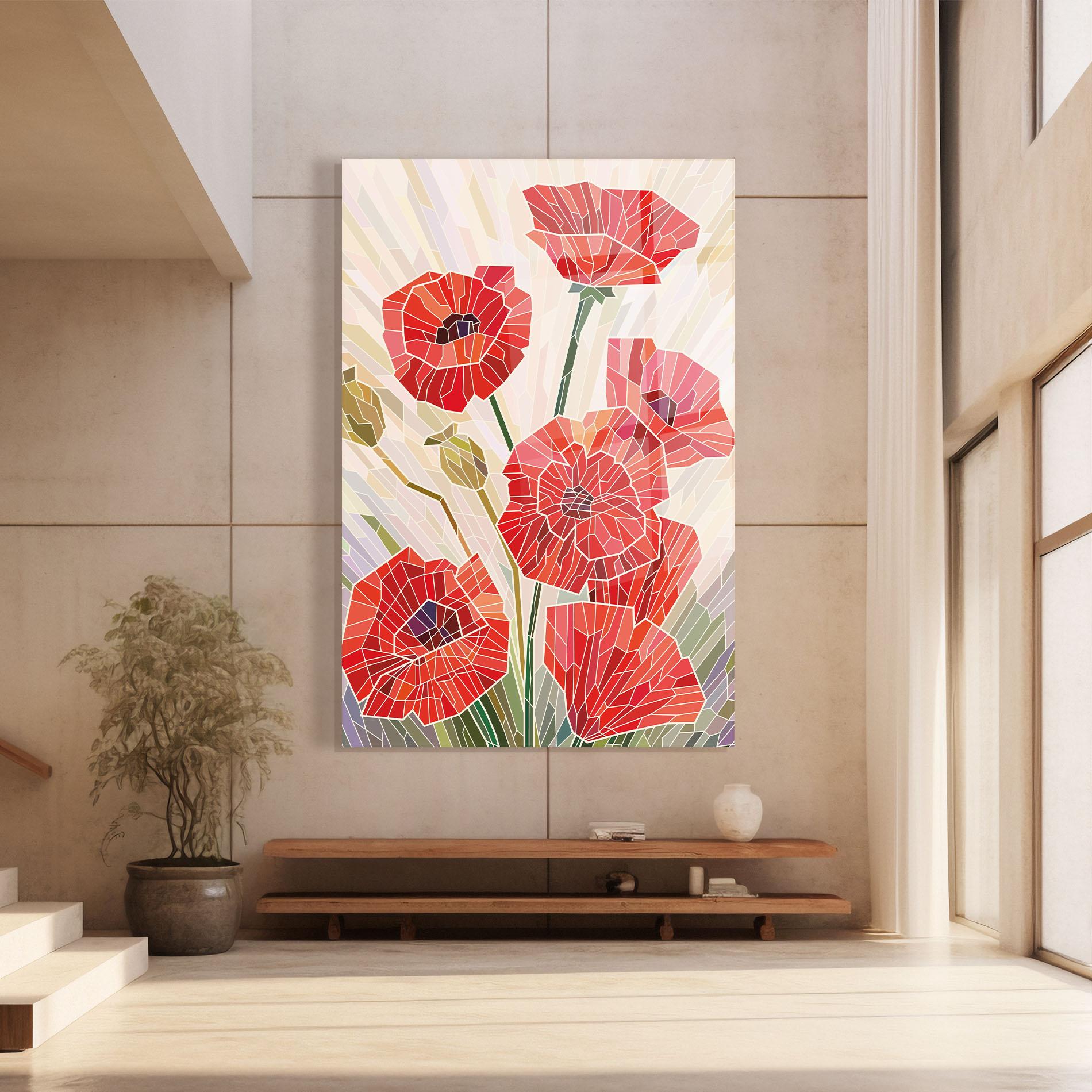 Tablou Sticla Poppy Glass mockup 8