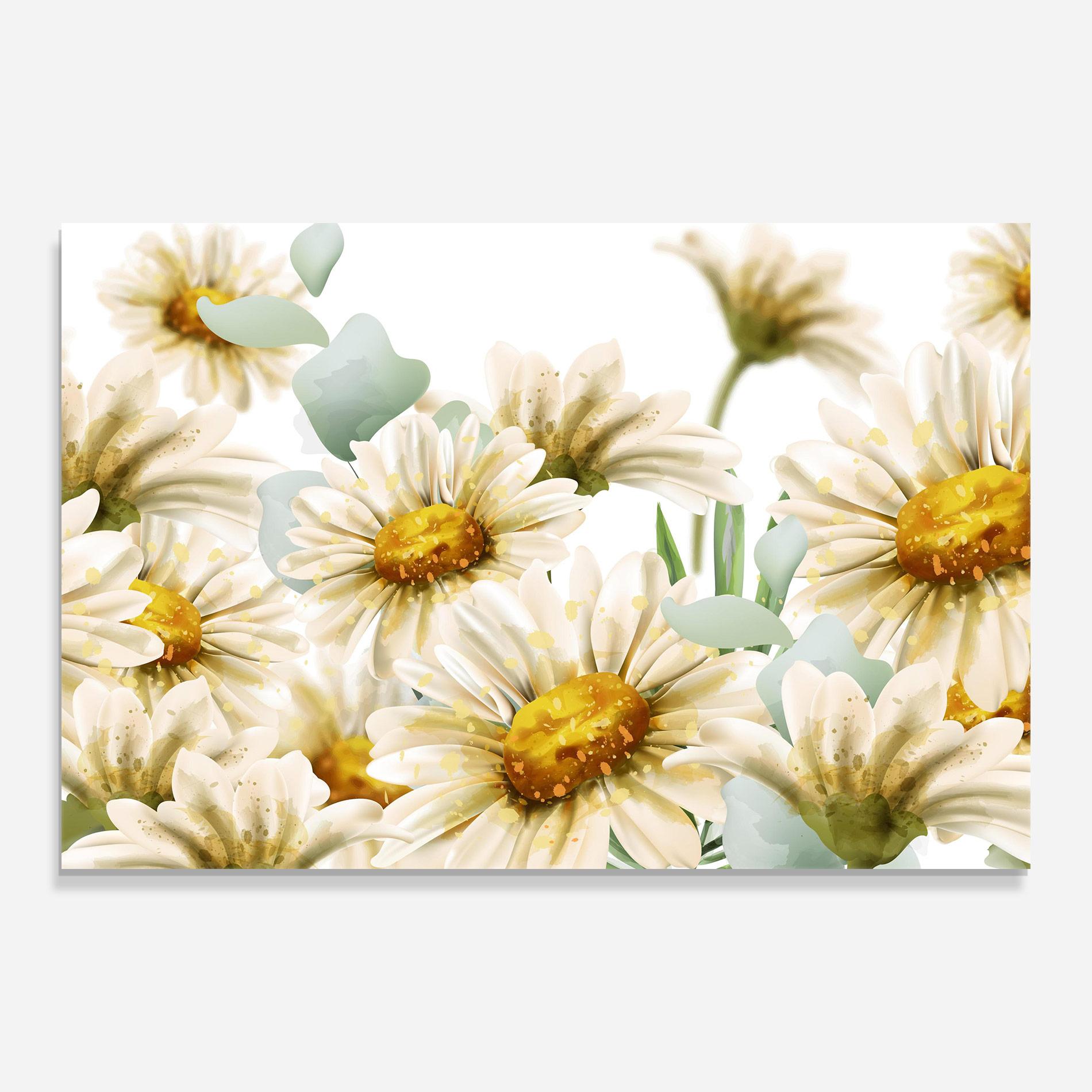 Tablou Sticla Beautiful Daisy Art mockup 0