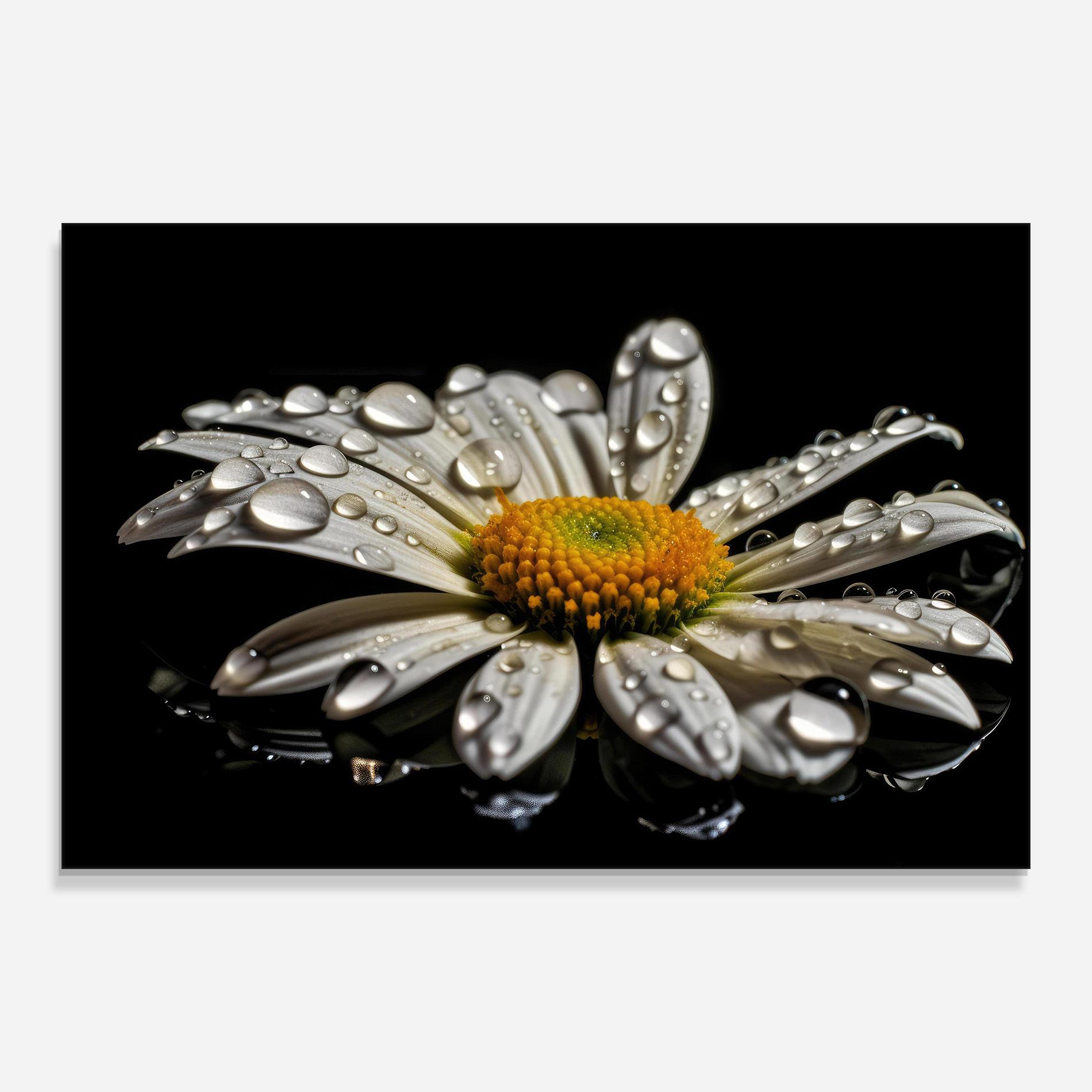 Tablou Sticla Daisy After The Rain mockup 0