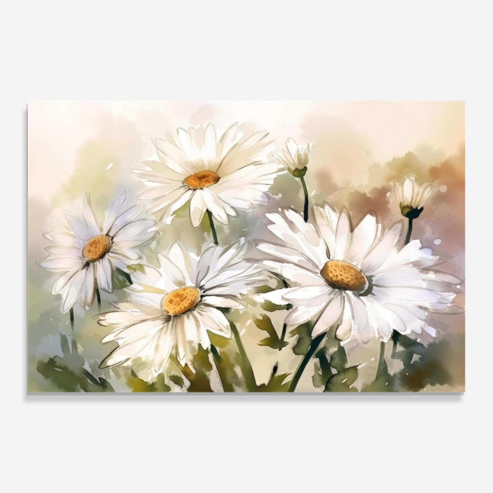 Tablou Sticla Daisy Painting mockup 0