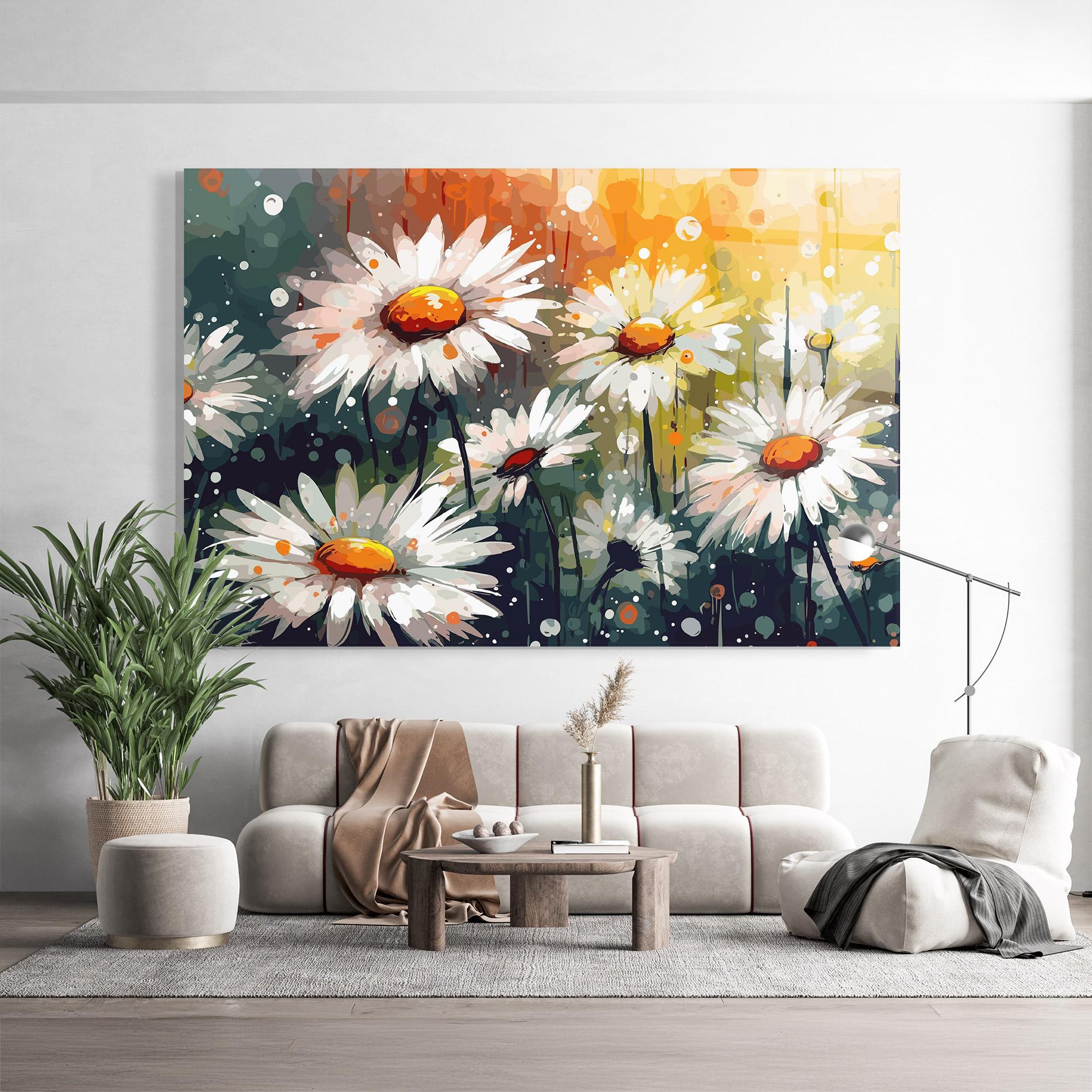 Tablou Sticla Daisy Art mockup 9