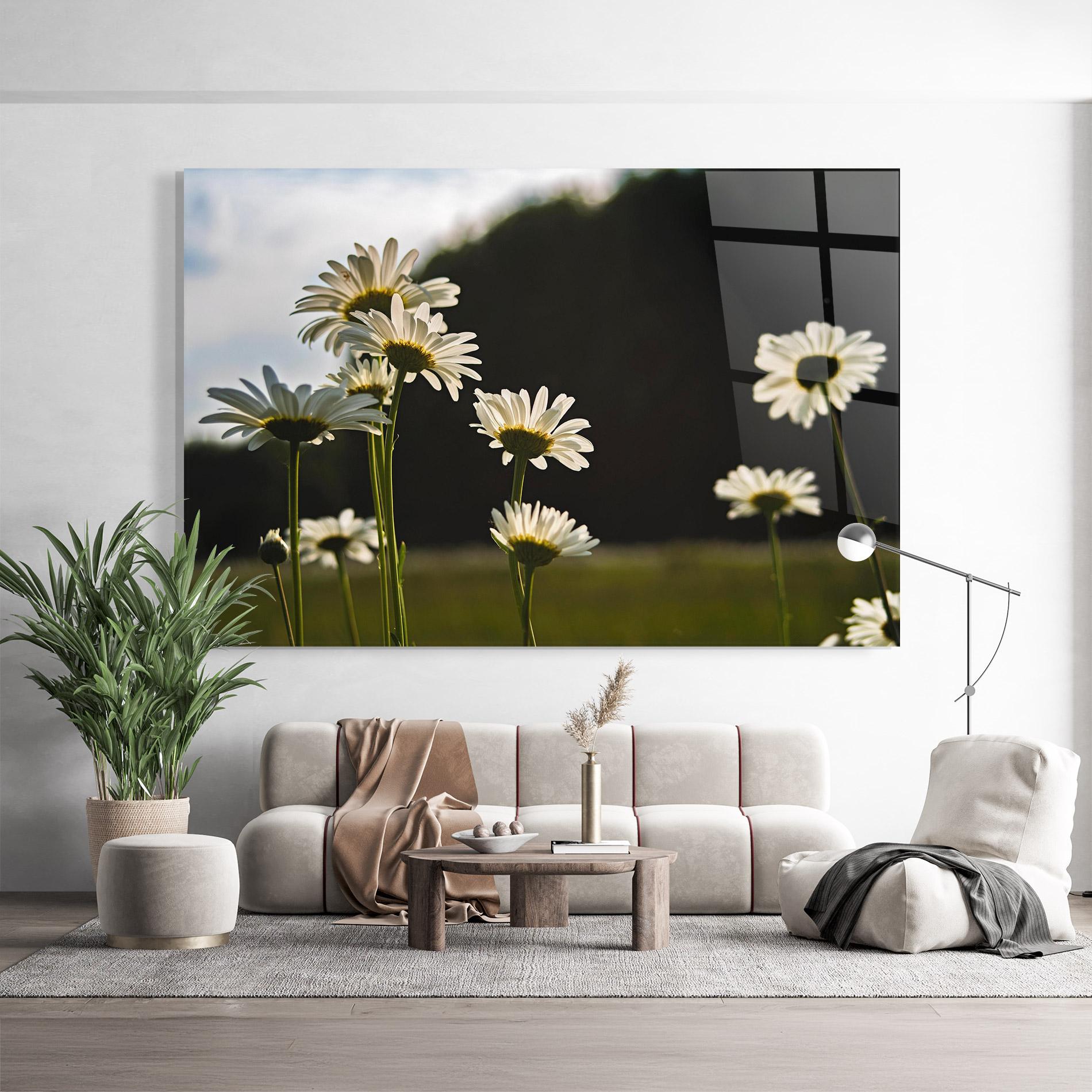 Tablou Sticla Wild Daisy mockup 9