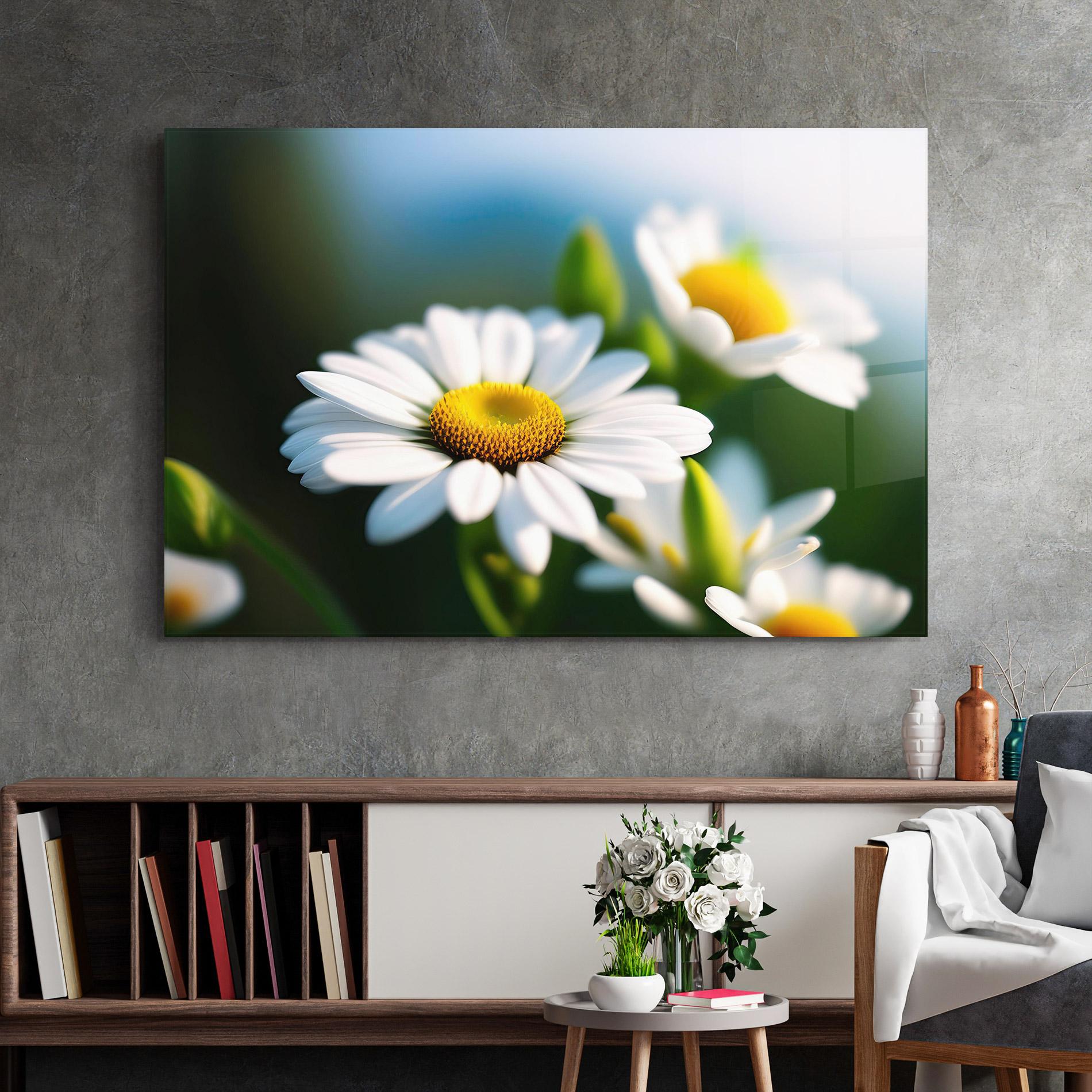 Tablou Sticla Daisy In The Sun mockup 2