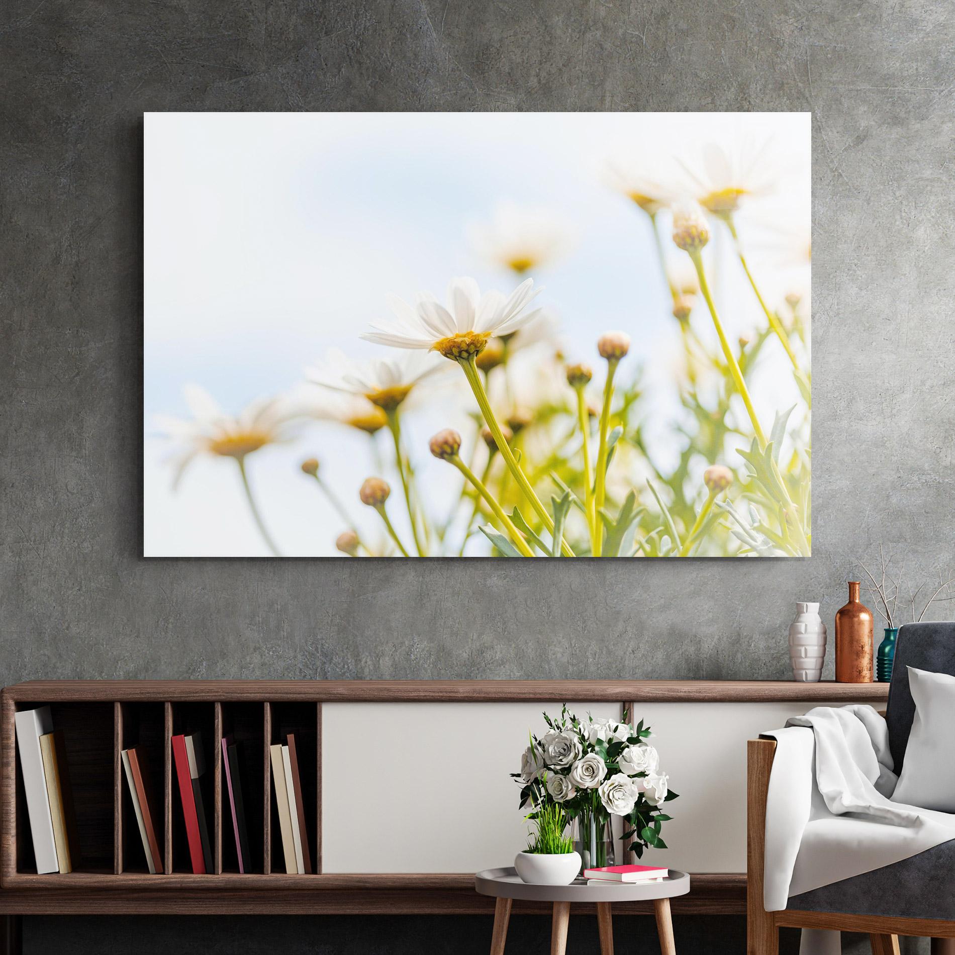 Tablou Sticla Dreamy Daisy mockup 2