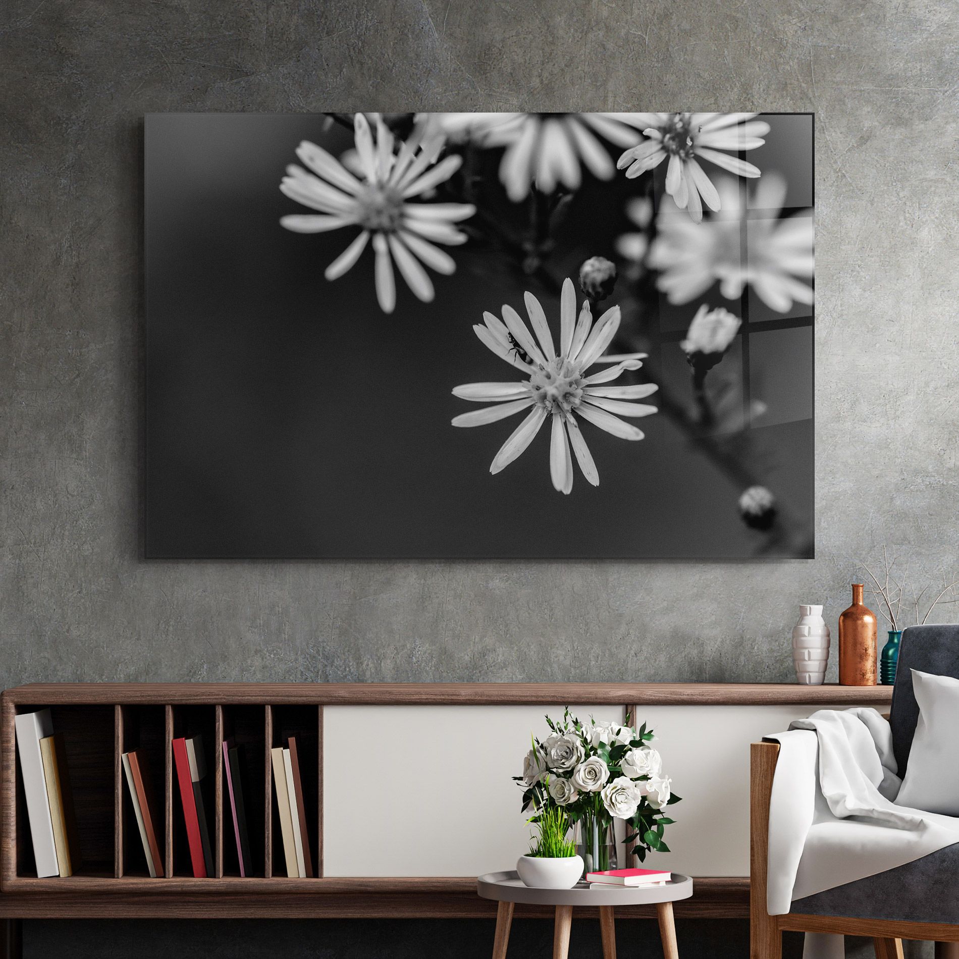 Grey Small Daisy mockup 2