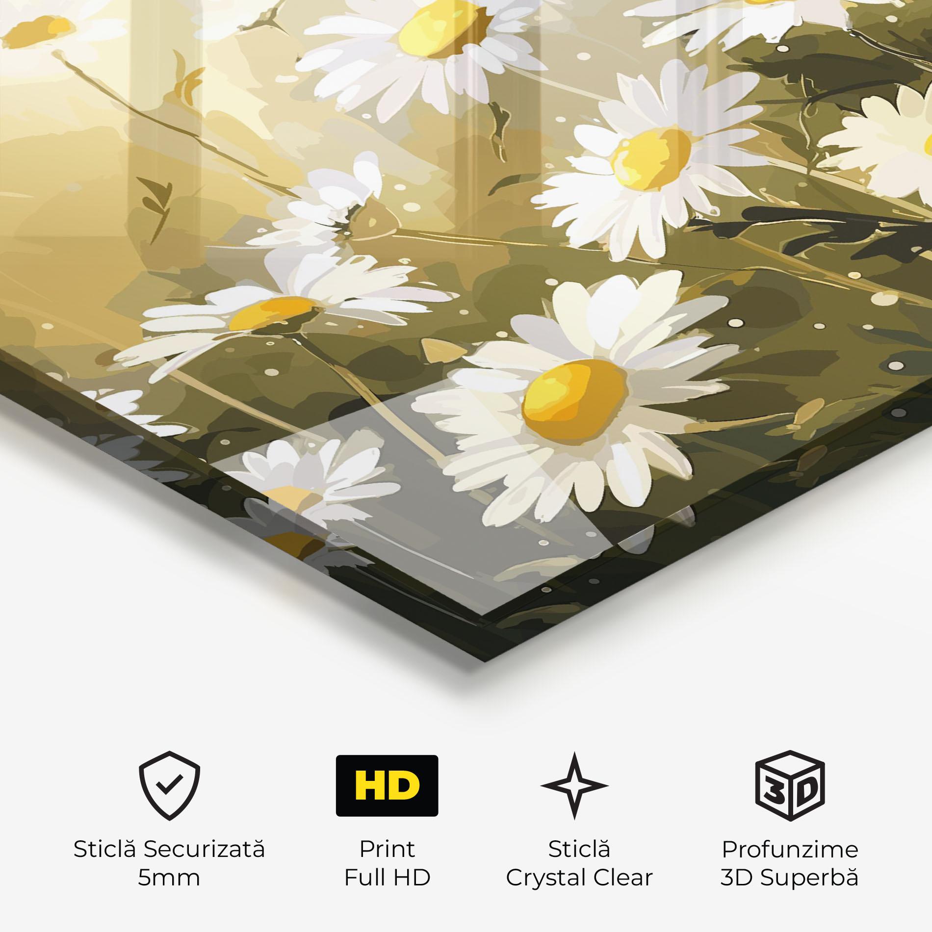 Tablou Sticla Daily Daisy mockup 3