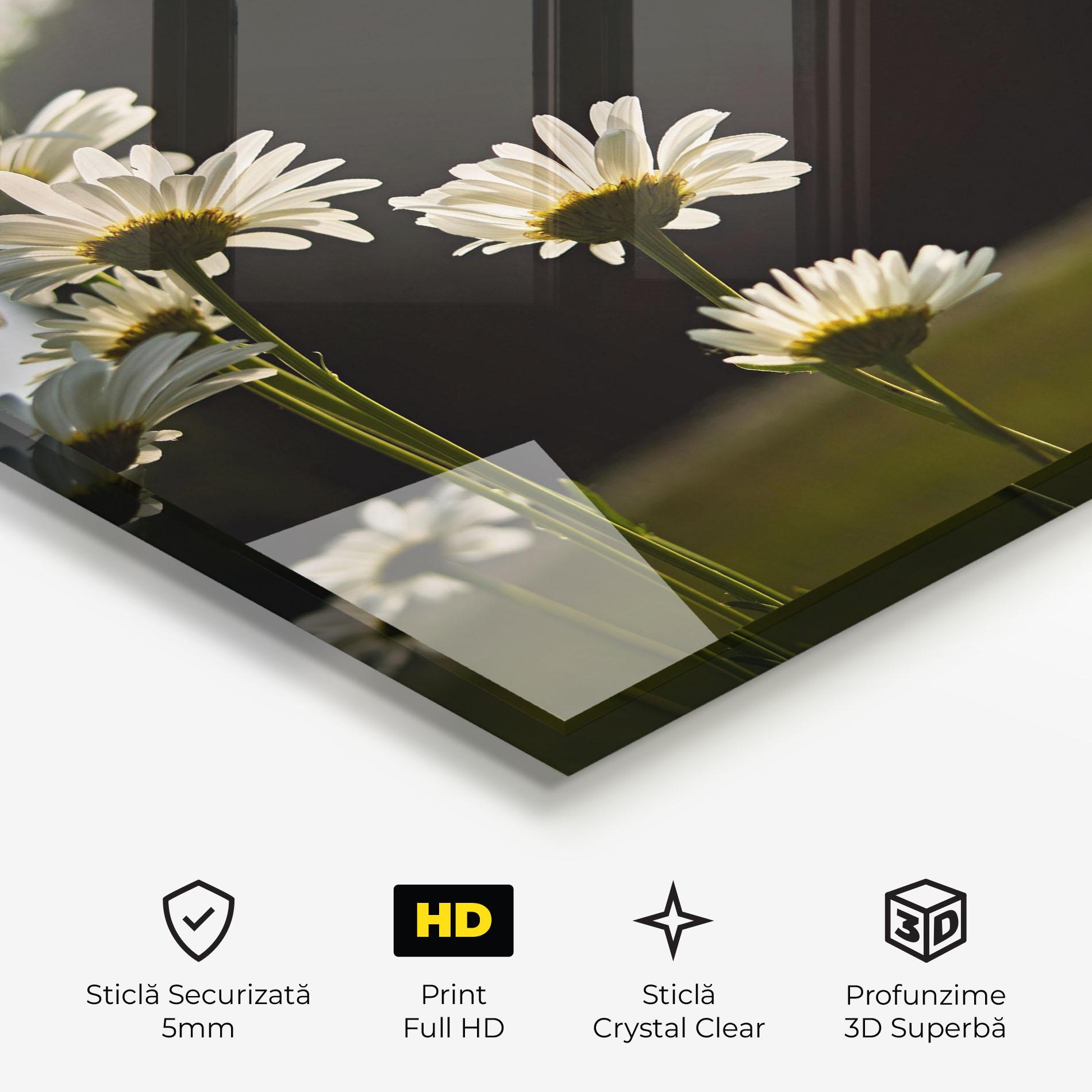 Tablou Sticla Wild Daisy mockup 3
