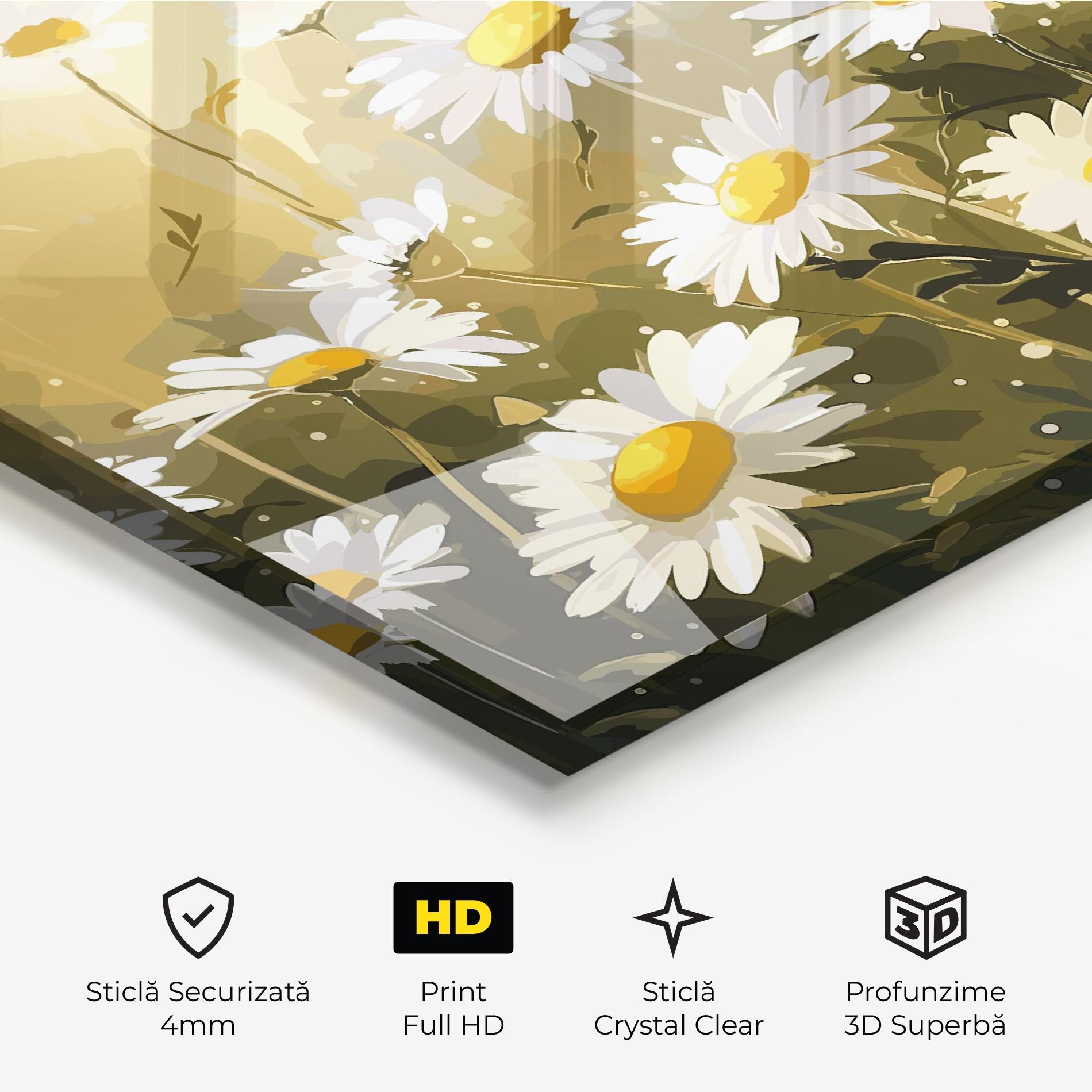 Tablou Sticla Daily Daisy mockup 3