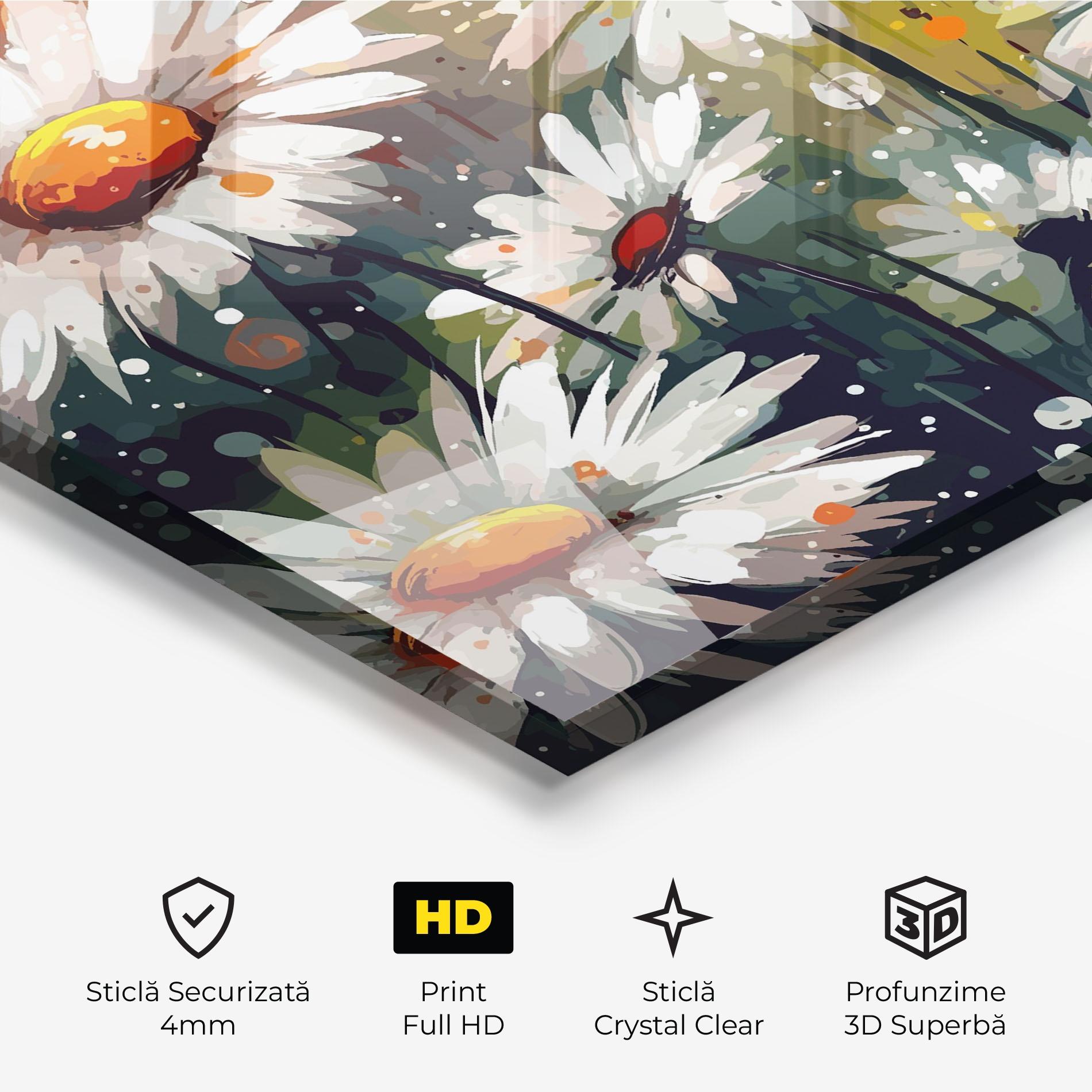 Tablou Sticla Daisy Art mockup 3