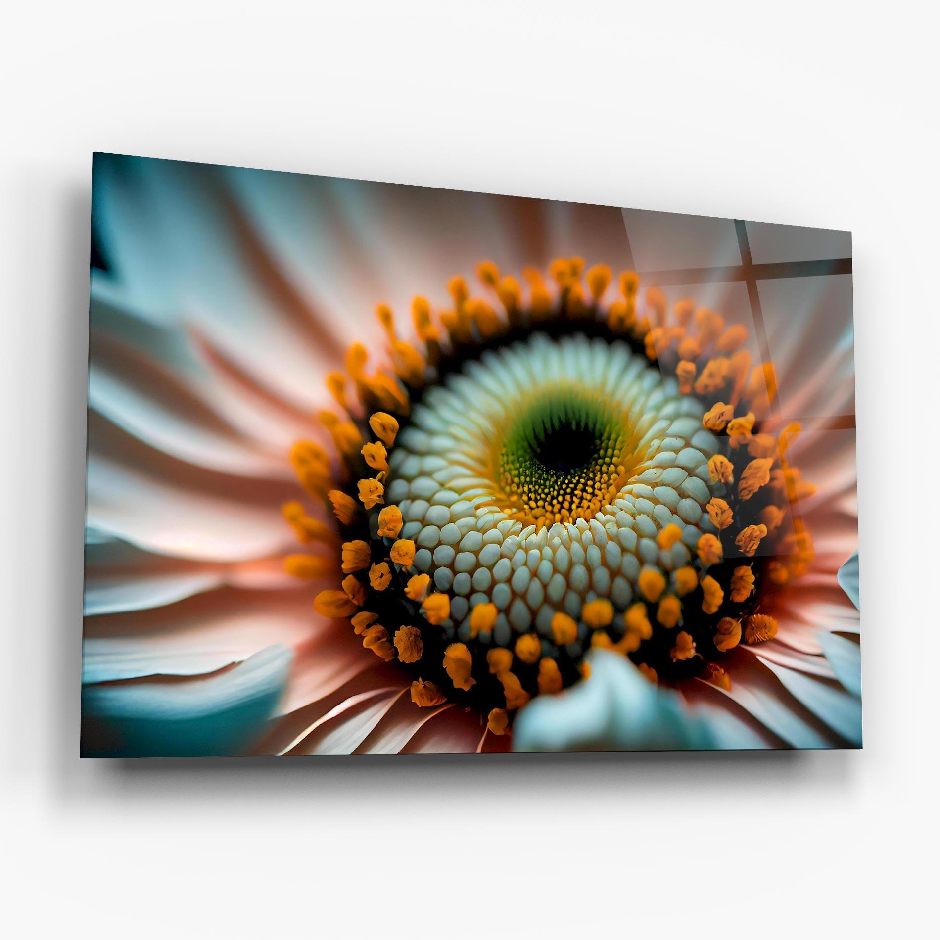 Tablou Sticla Big Blue Daisy mockup 6