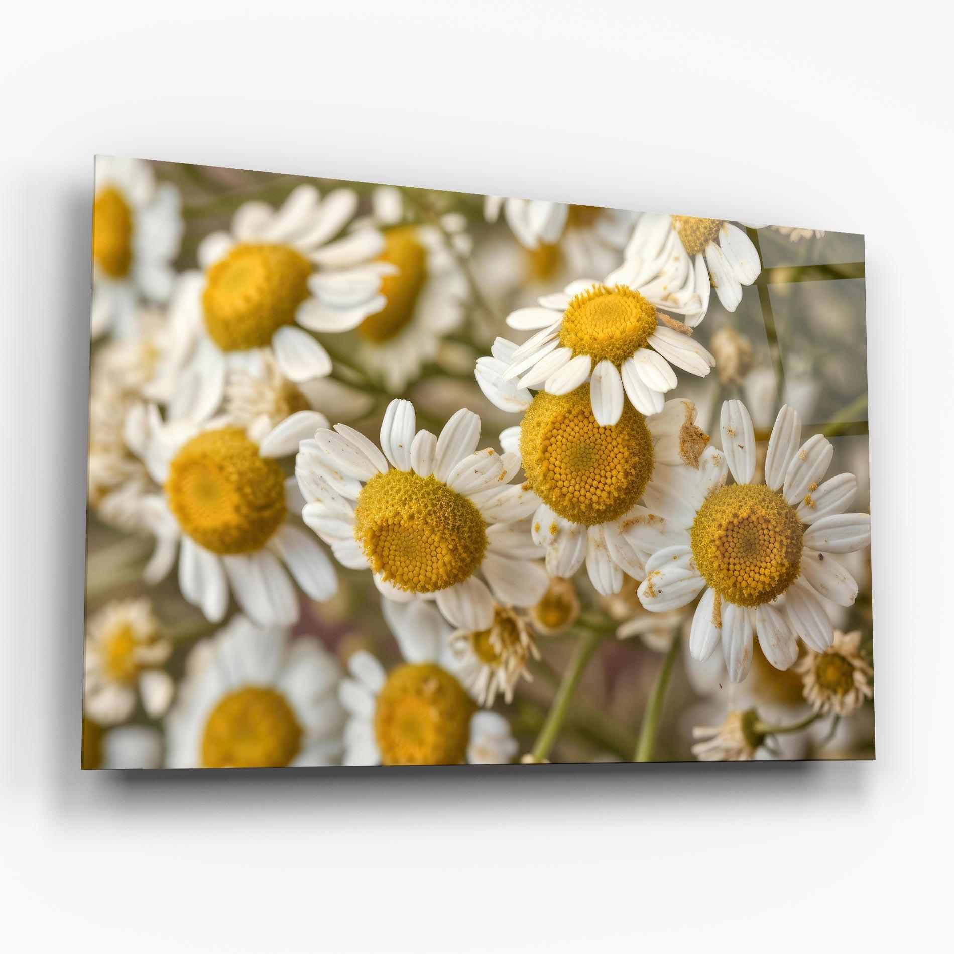 Tablou Sticla Daisy Wall mockup 6