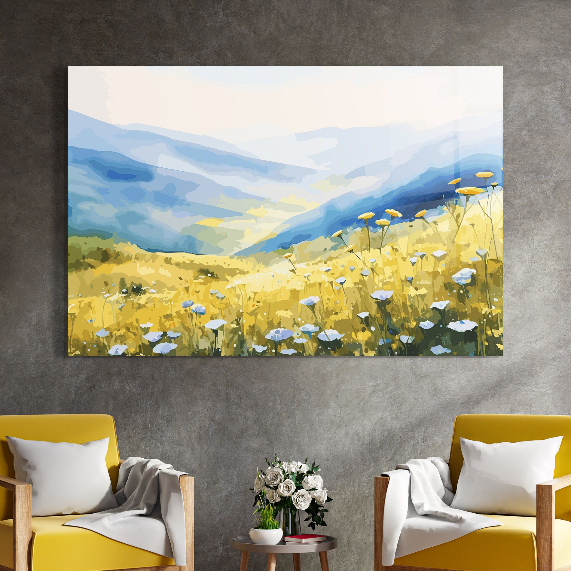 Daisy Field Art mockup 4