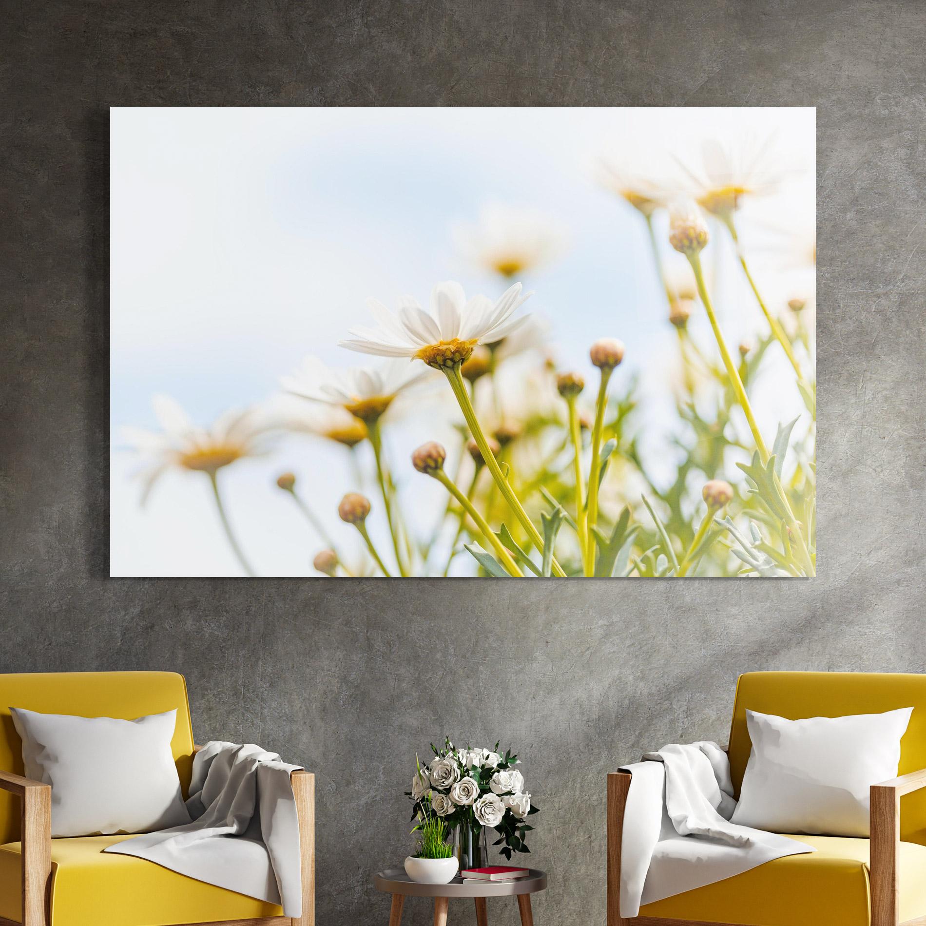Tablou Sticla Dreamy Daisy mockup 4