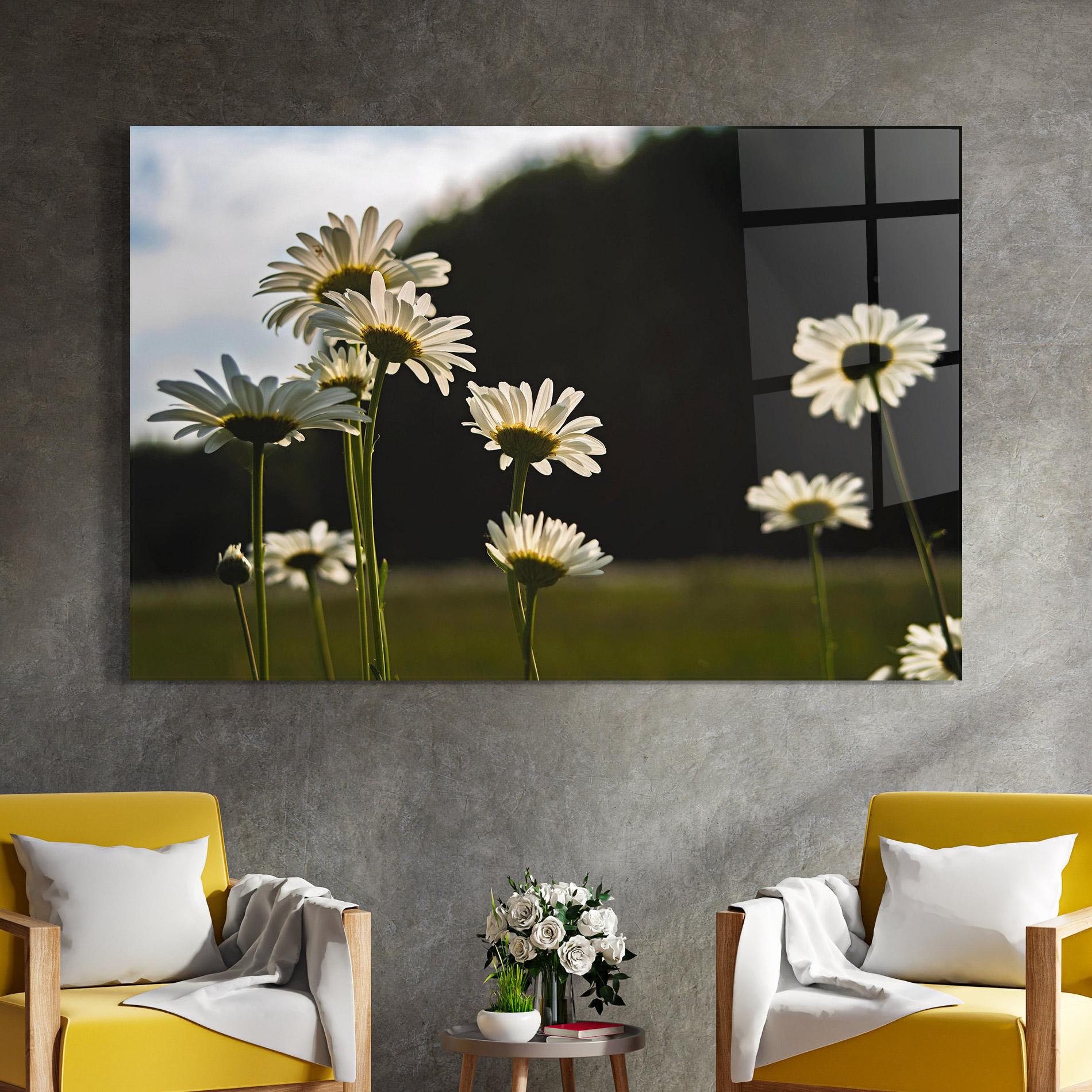 Tablou Sticla Wild Daisy mockup 4
