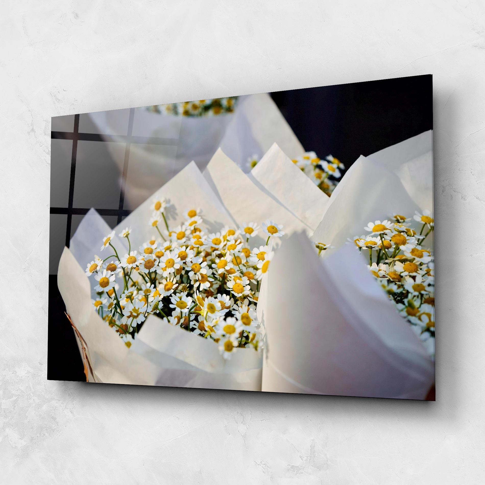 Tablou Sticla Daisy Bouquet mockup 1