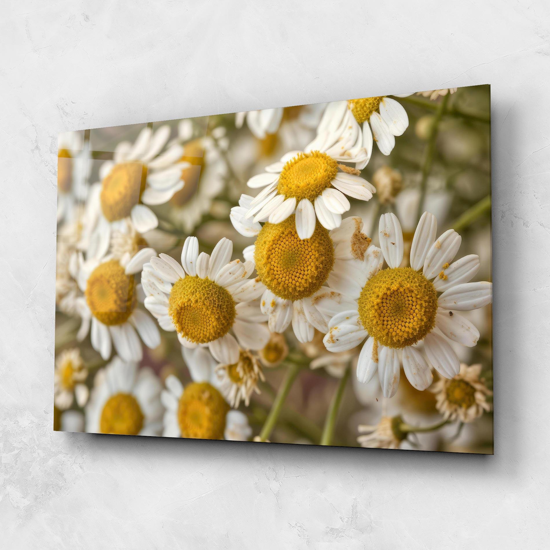 Tablou Sticla Daisy Wall mockup 1