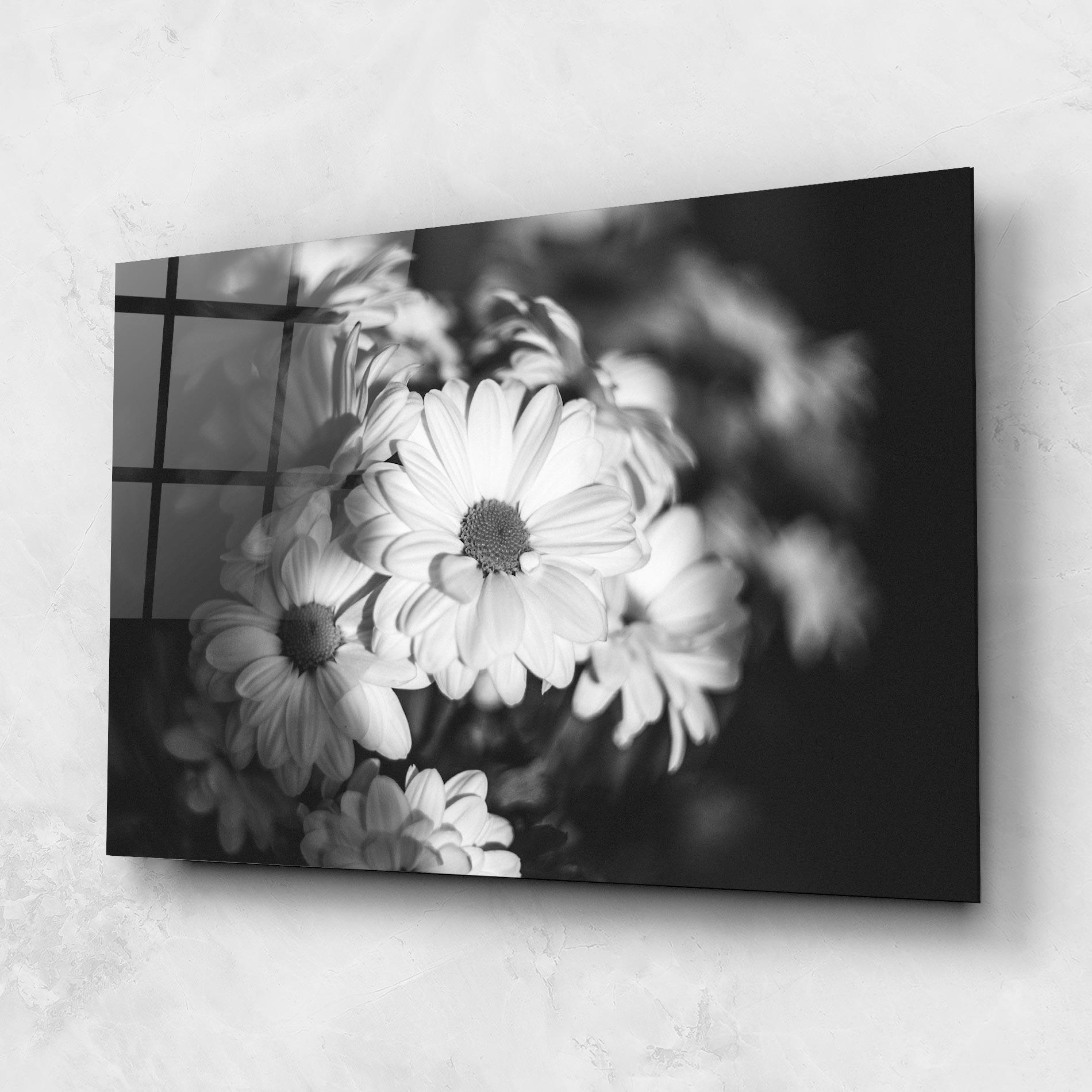 Tablou Sticla Grey Daisy mockup 1
