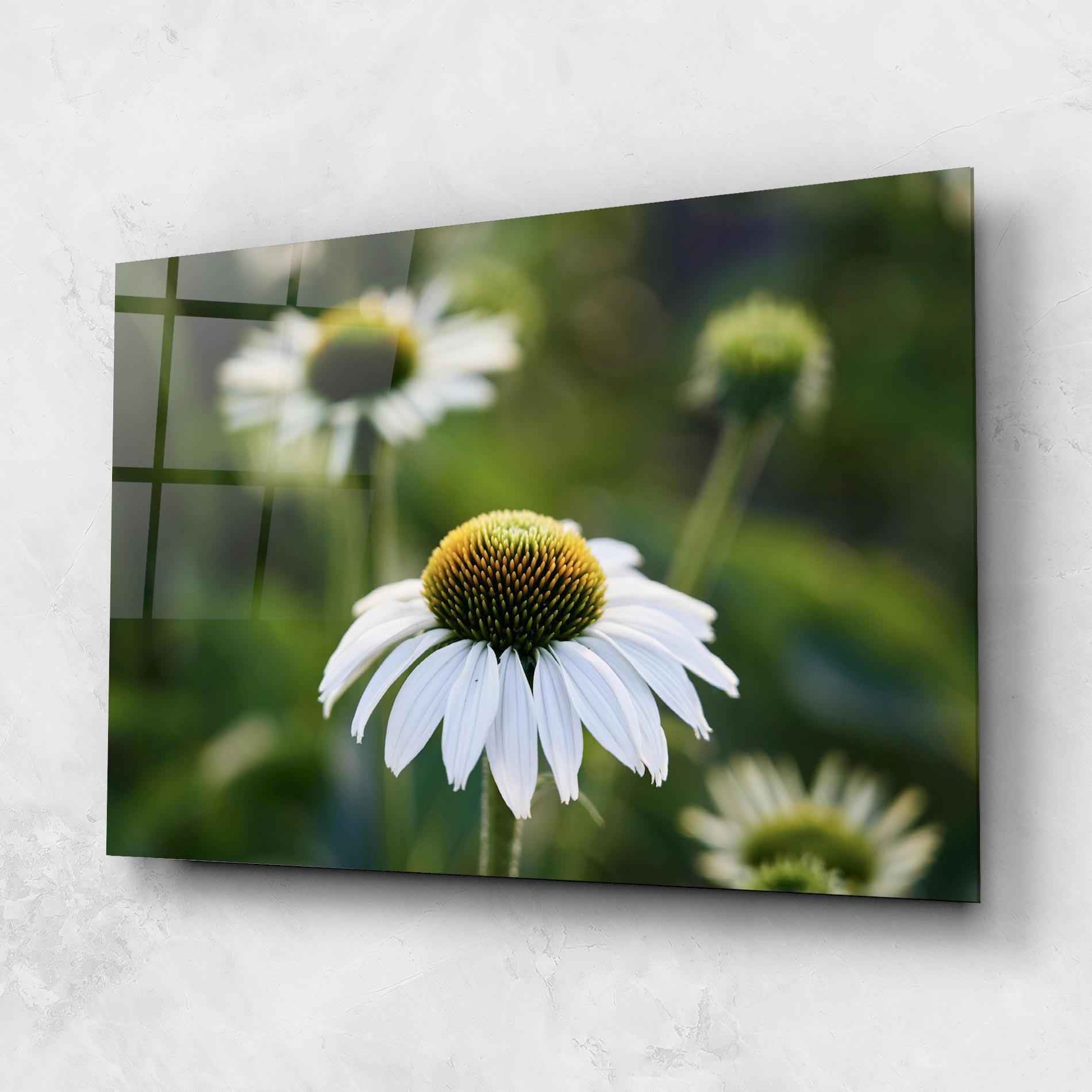 Tablou Sticla Small Green Daisy mockup 1