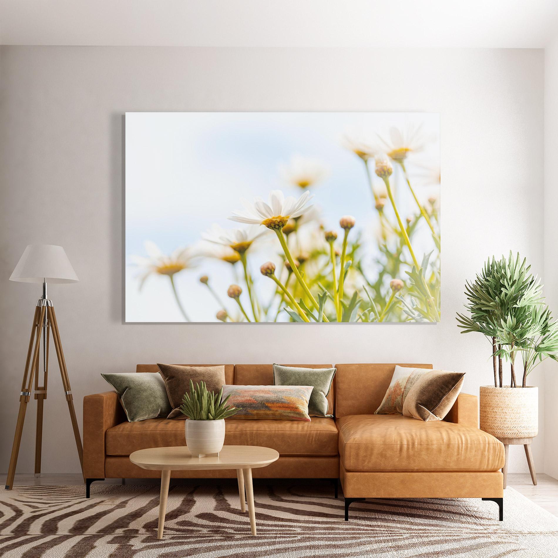 Tablou Sticla Dreamy Daisy mockup 7