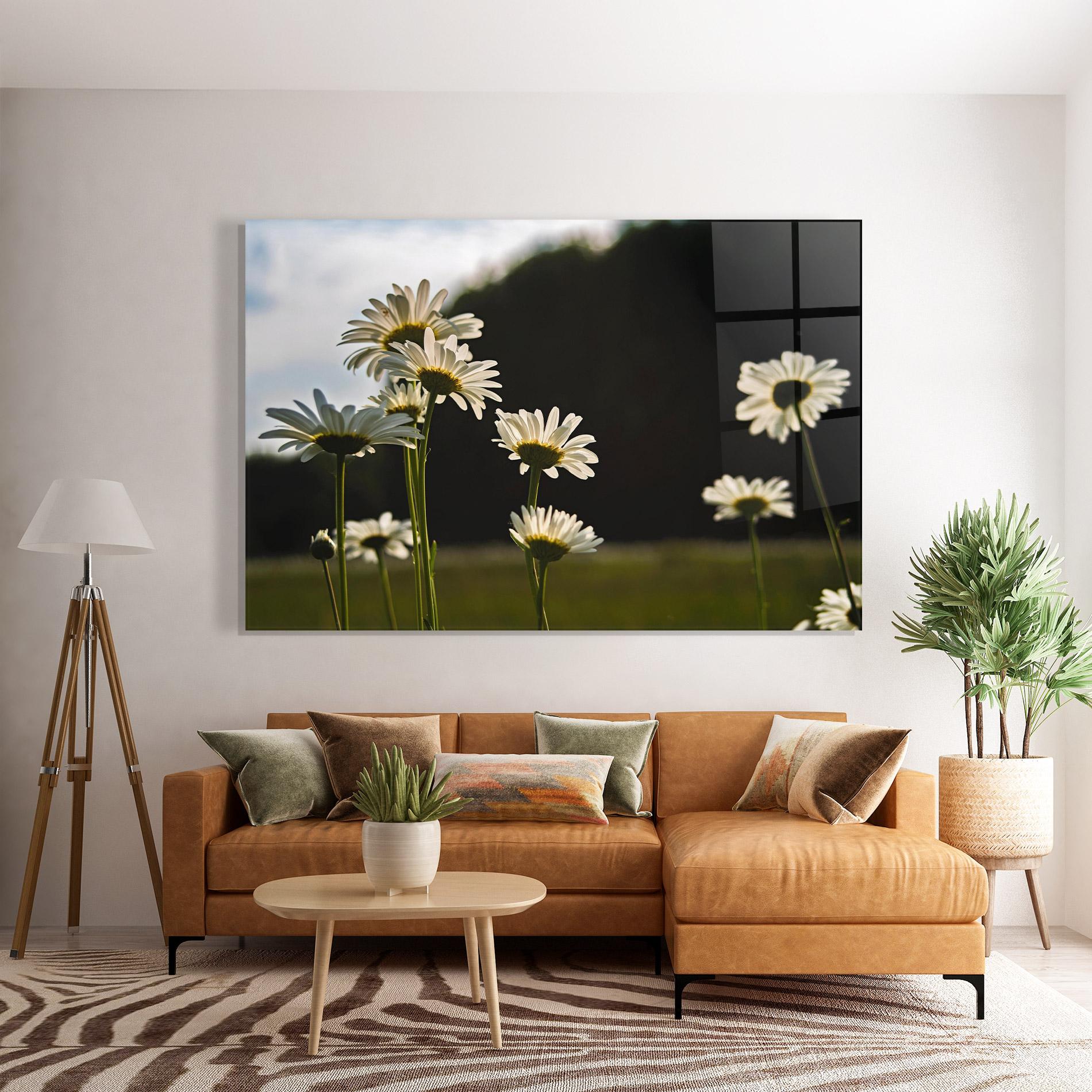 Tablou Sticla Wild Daisy mockup 7
