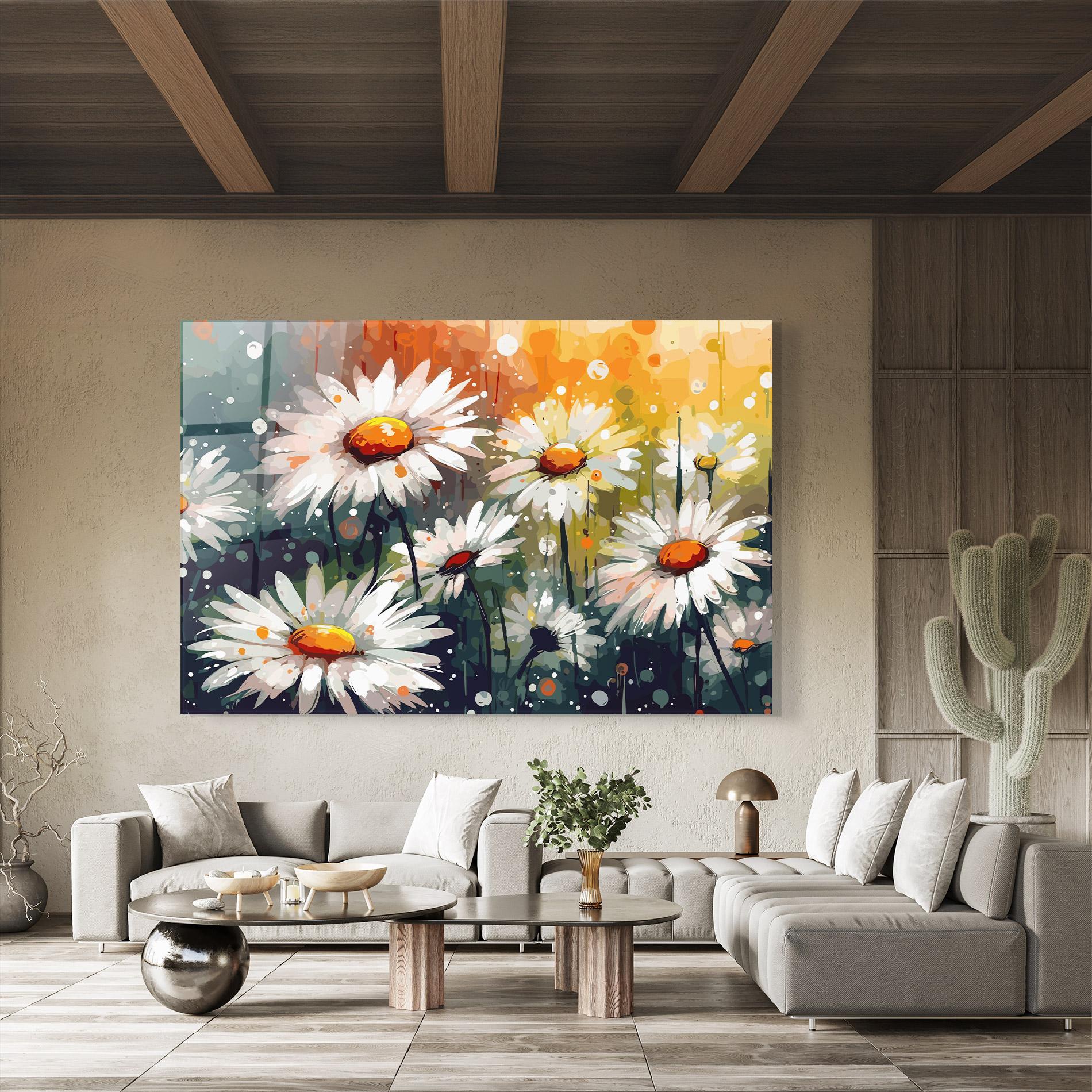 Tablou Sticla Daisy Art mockup 8