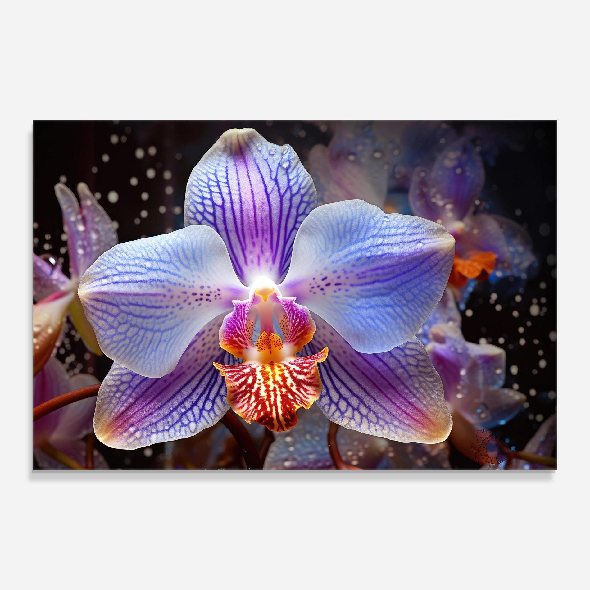 Tablou Sticla Light Purple Orchid Art mockup 0