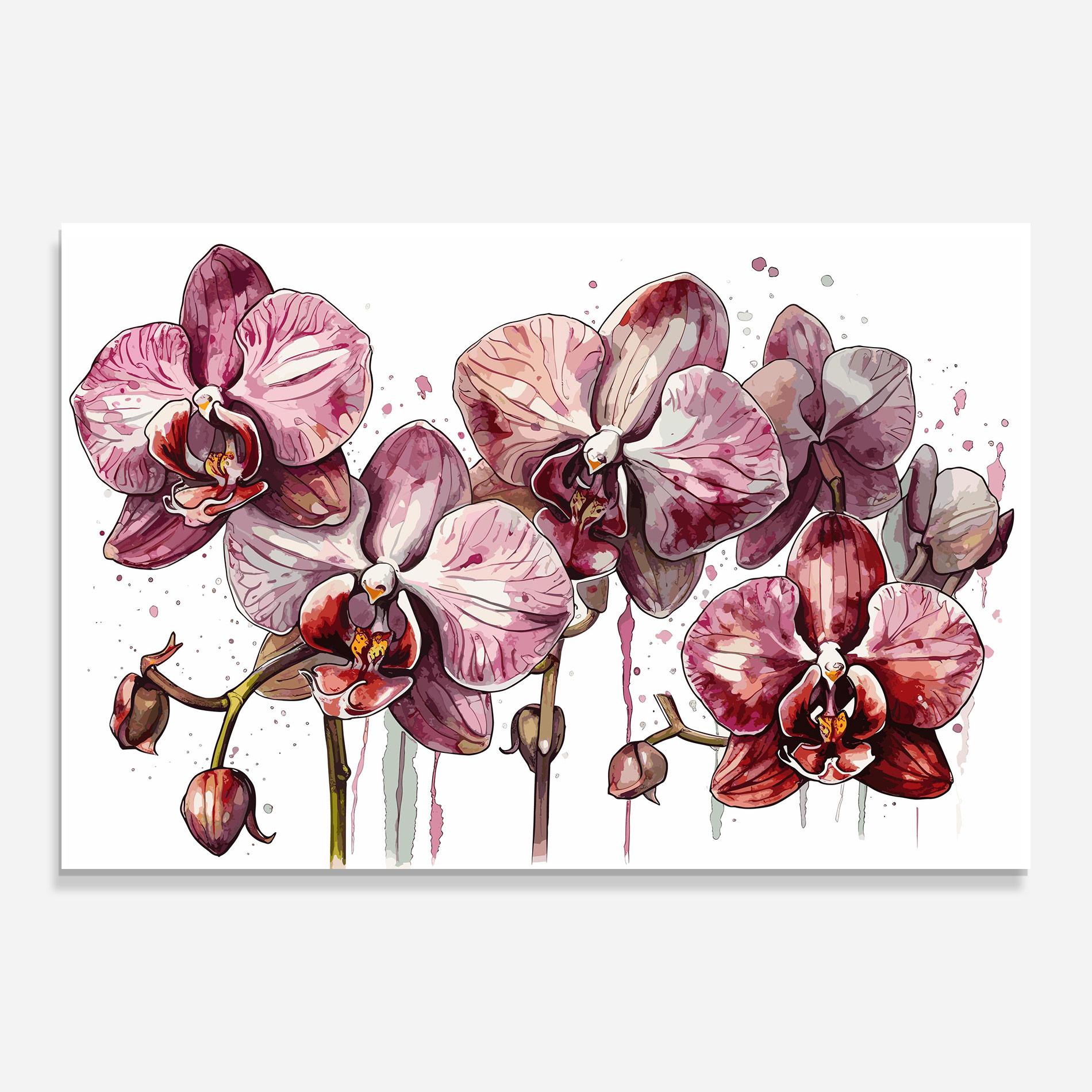 Tablou Sticla Orchid Art mockup 0