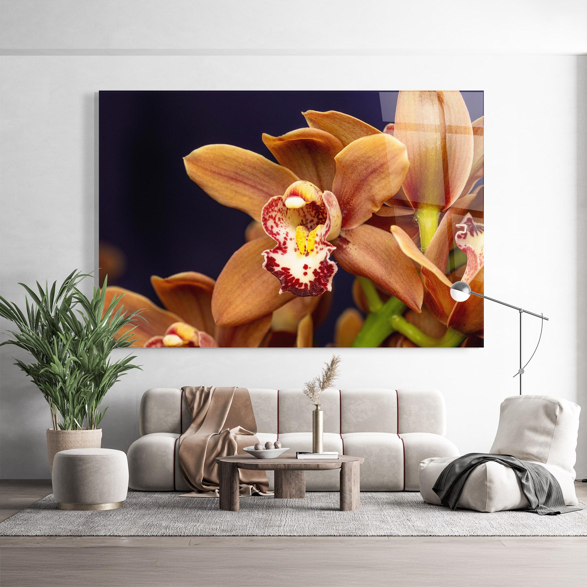 Tablou Sticla Dirty Orange Orchid mockup 9