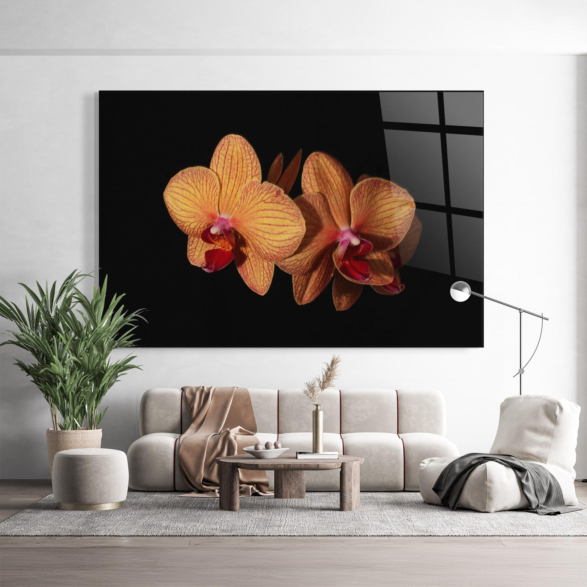 Tablou Sticla Light Orange Orchid mockup 9