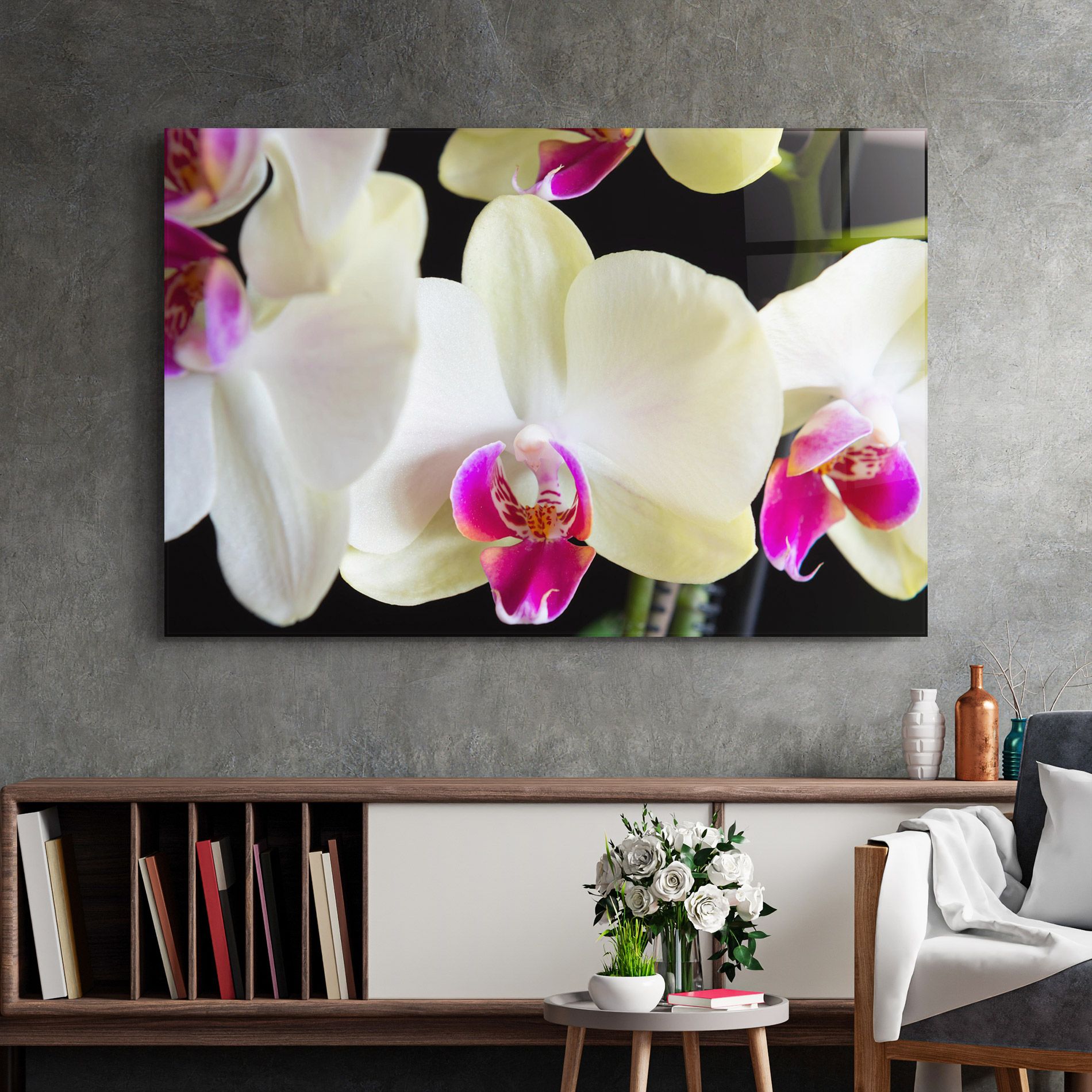 Cream Purple Orchids mockup 2