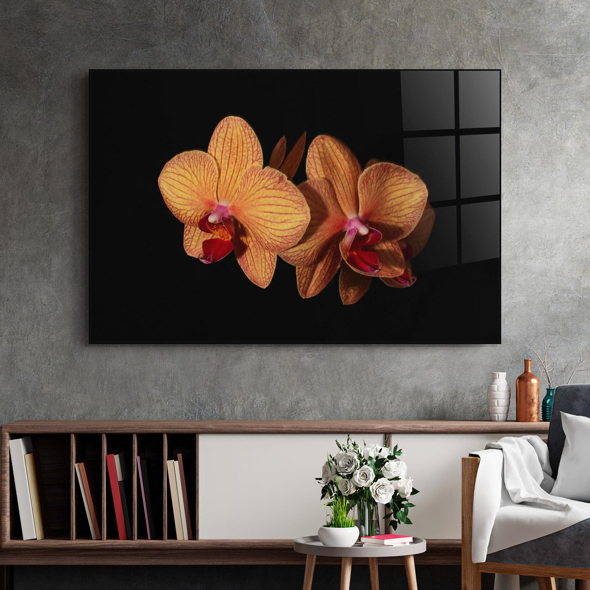 Tablou Sticla Light Orange Orchid mockup 2