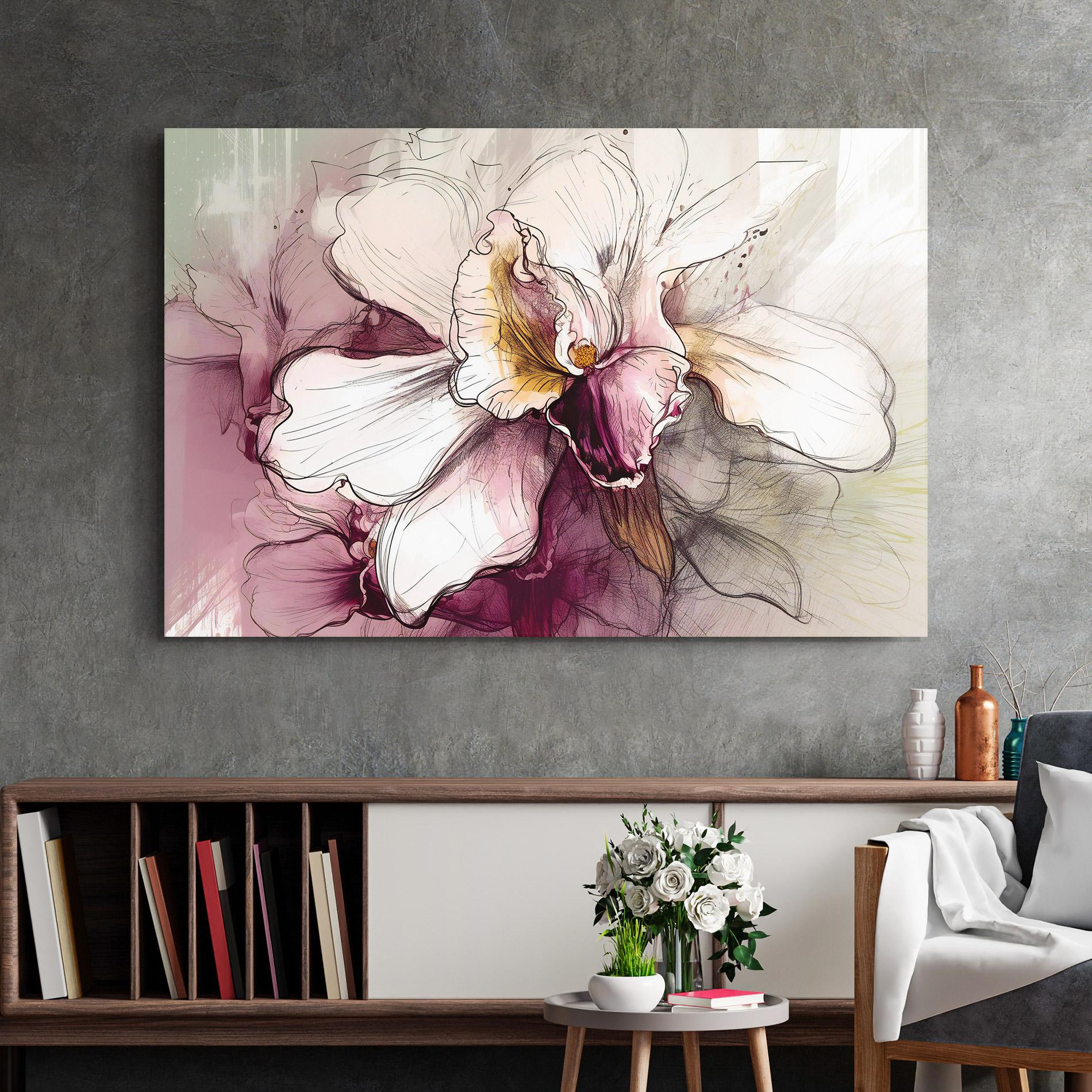 Tablou Sticla Painted Purple Orchid mockup 2