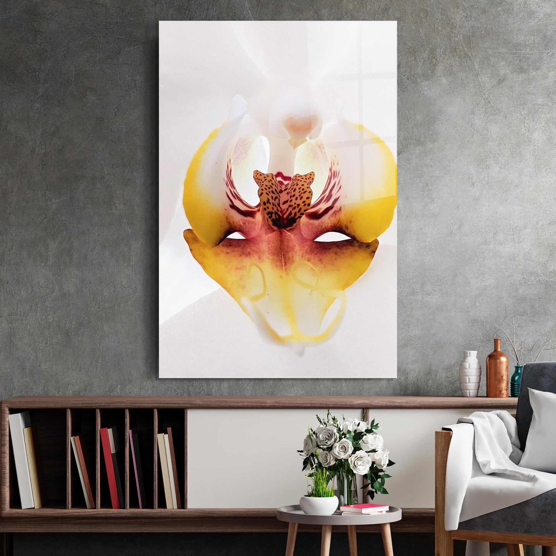 Tablou Sticla Orchid Close Up mockup 2