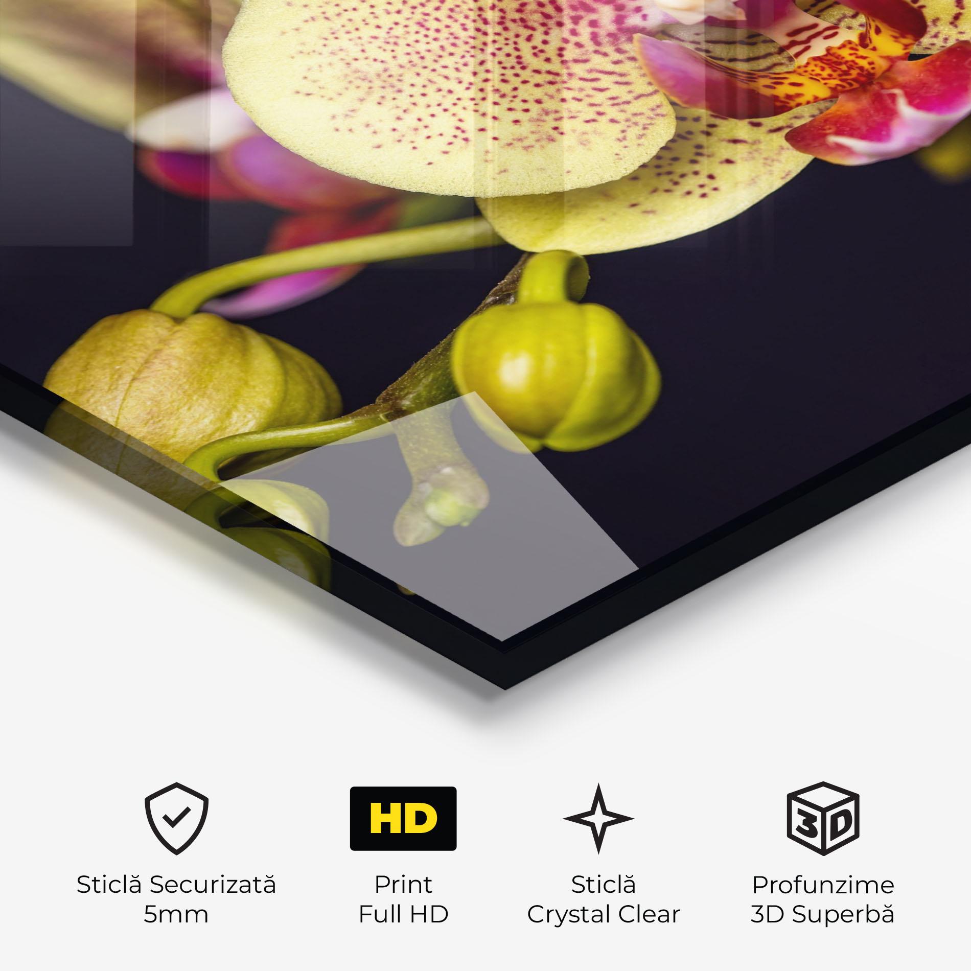 Tablou Sticla Baby Orchid mockup 3
