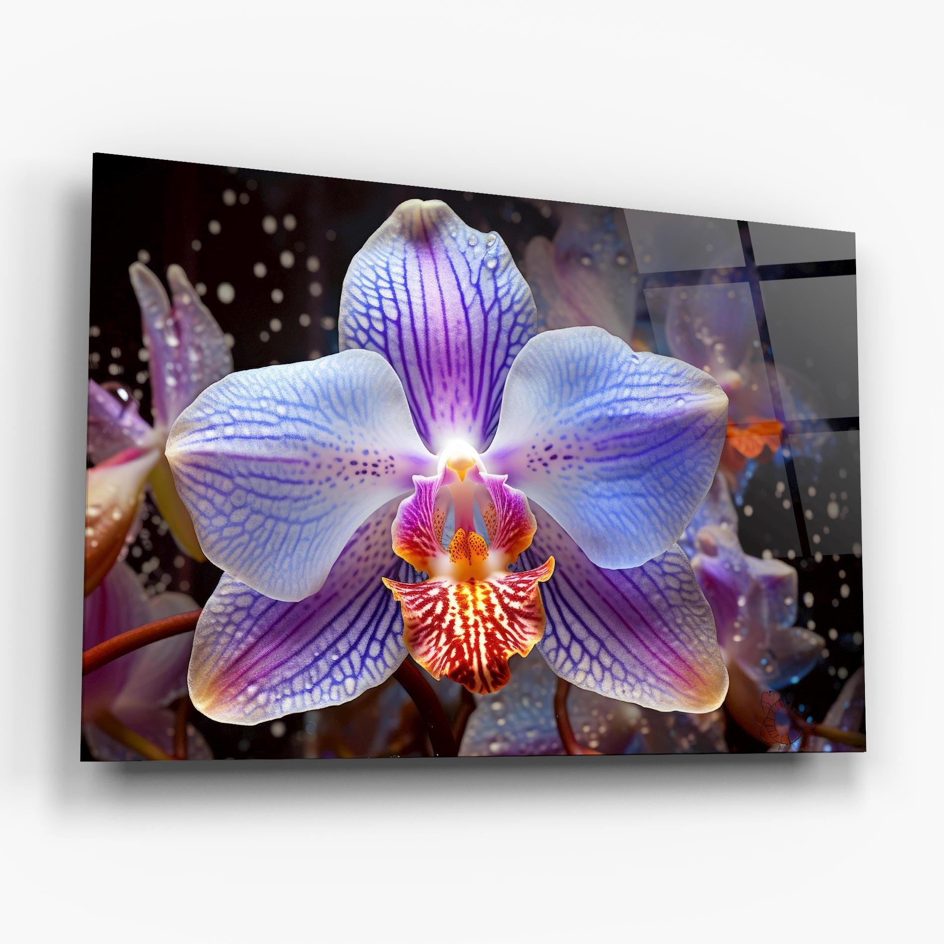 Tablou Sticla Light Purple Orchid Art mockup 6