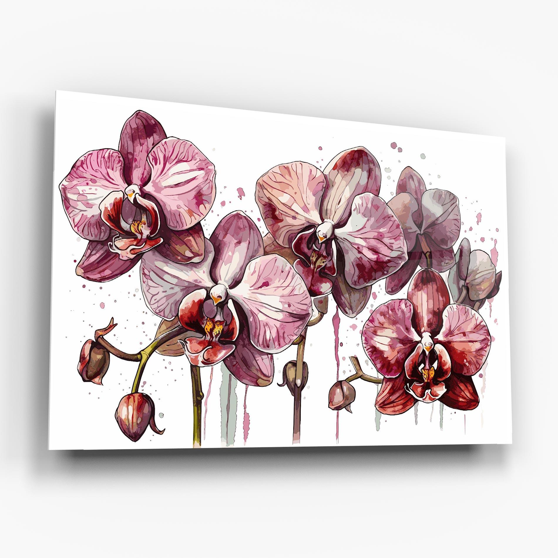 Tablou Sticla Orchid Art mockup 6