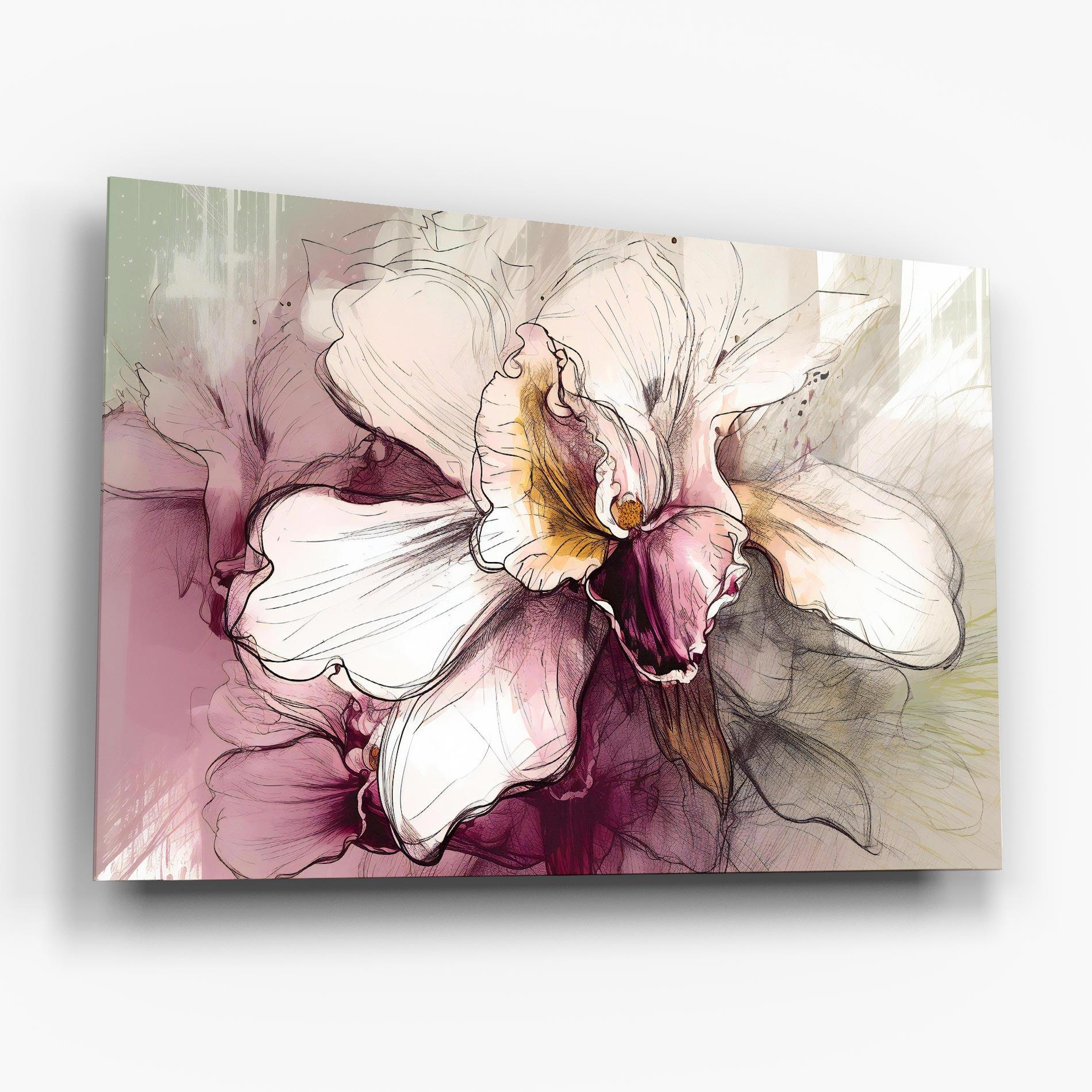Tablou Sticla Painted Purple Orchid mockup 6