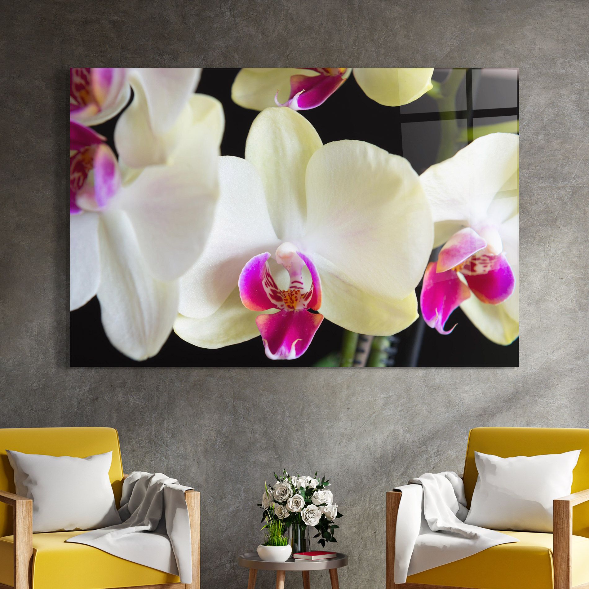 Cream Purple Orchids mockup 4